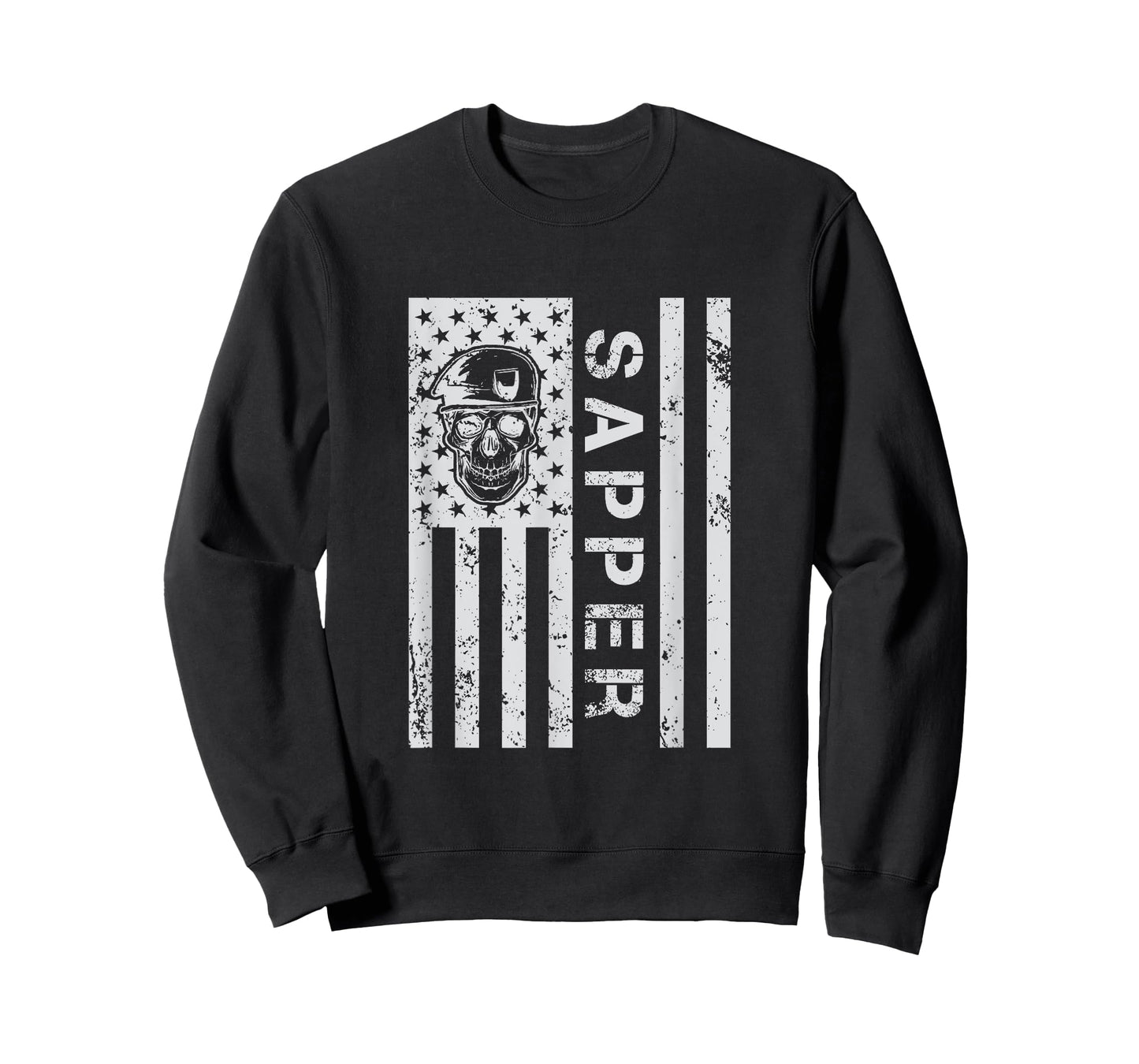 American Flag Sapper For A Military Combat Engineer Women Men T-Shirt