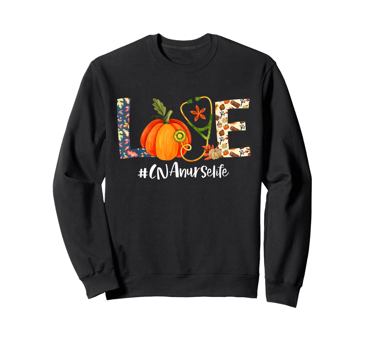 Love CNA Nurse Life Thanksgiving Fall Autumn Pumpkin Scrub T-Shirt