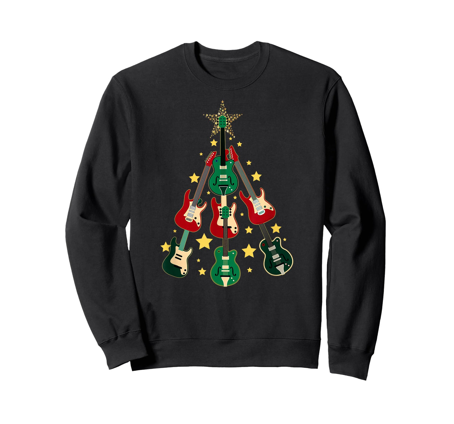 Cool Guitar Christmas Tree Guitar Lovers Christmas Tree T-Shirt