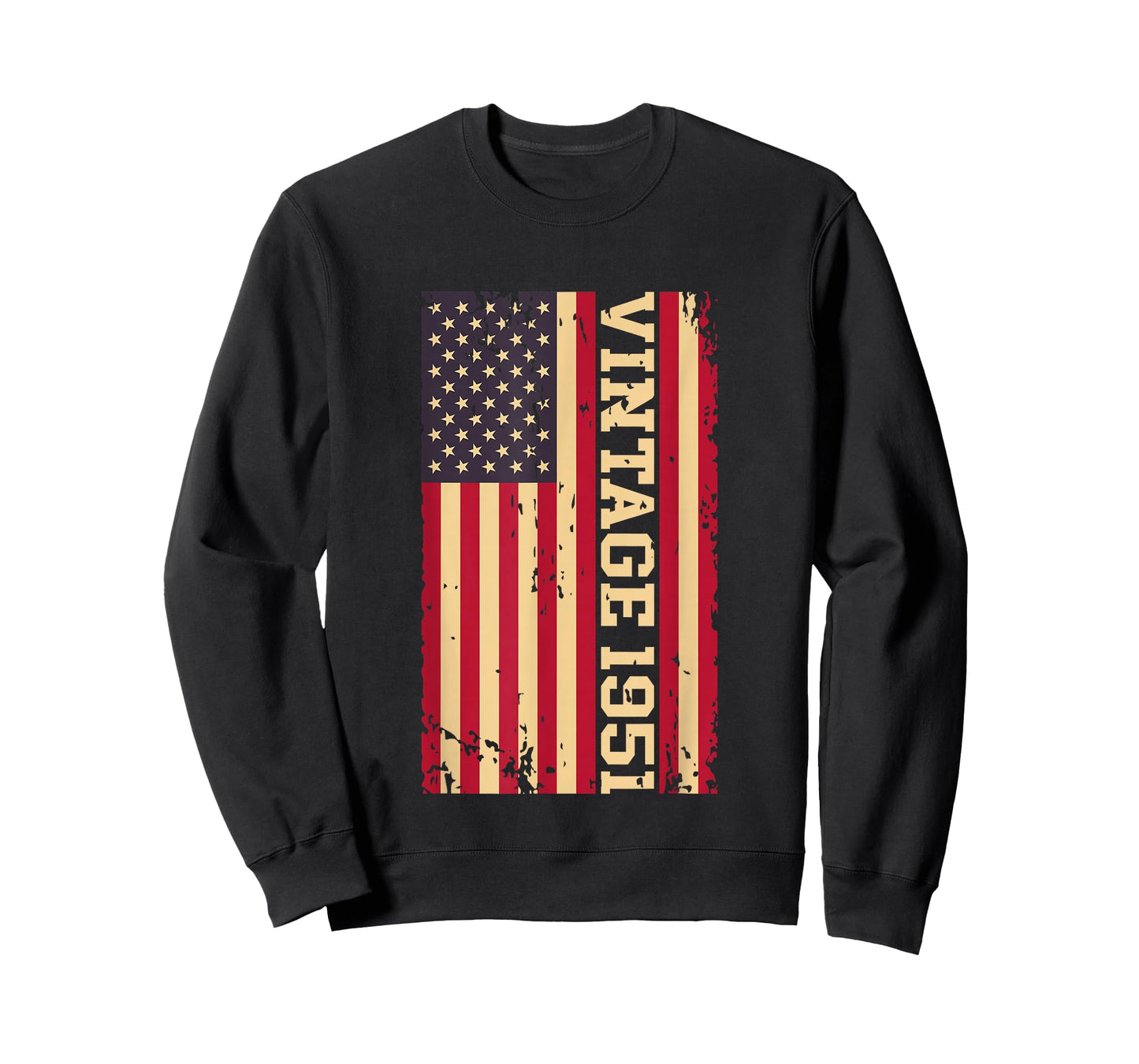 1951 Vintage 74th Birthday 74 Years Old American USA Flag T-Shirt