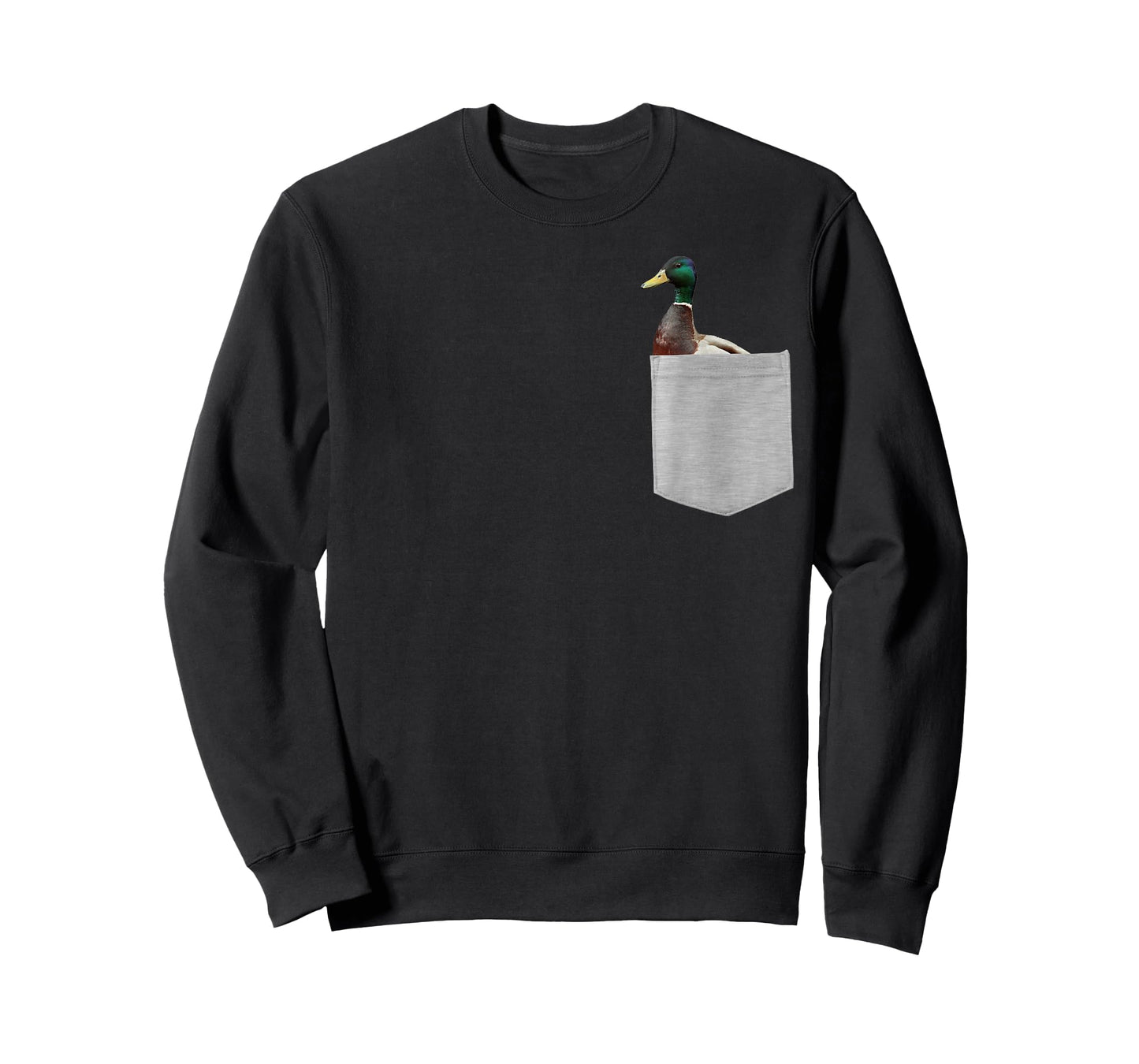 Animal in Your Pocket Funny Mallard Duck peeking out T-Shirt