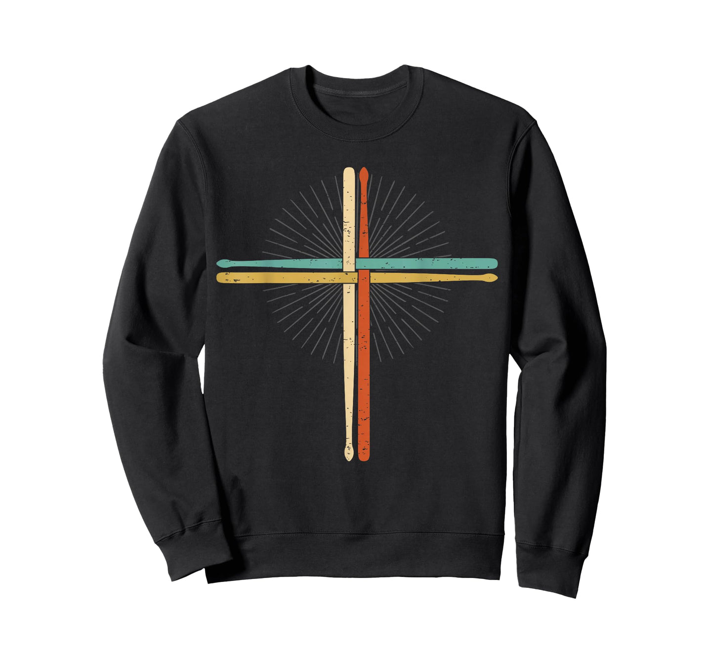 Drummer Drumming Drums Percussion I Faith Jesus Crucifix T-Shirt