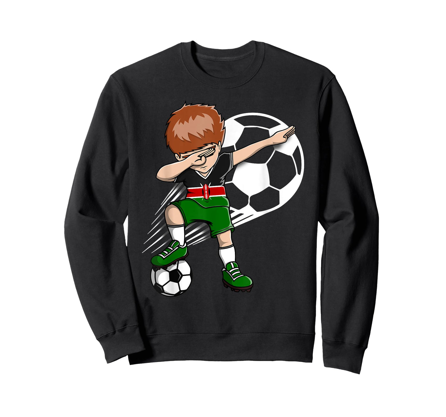 Dabbing Soccer Boy - Kenya Jersey Kenyan Football Fans Sport T-Shirt