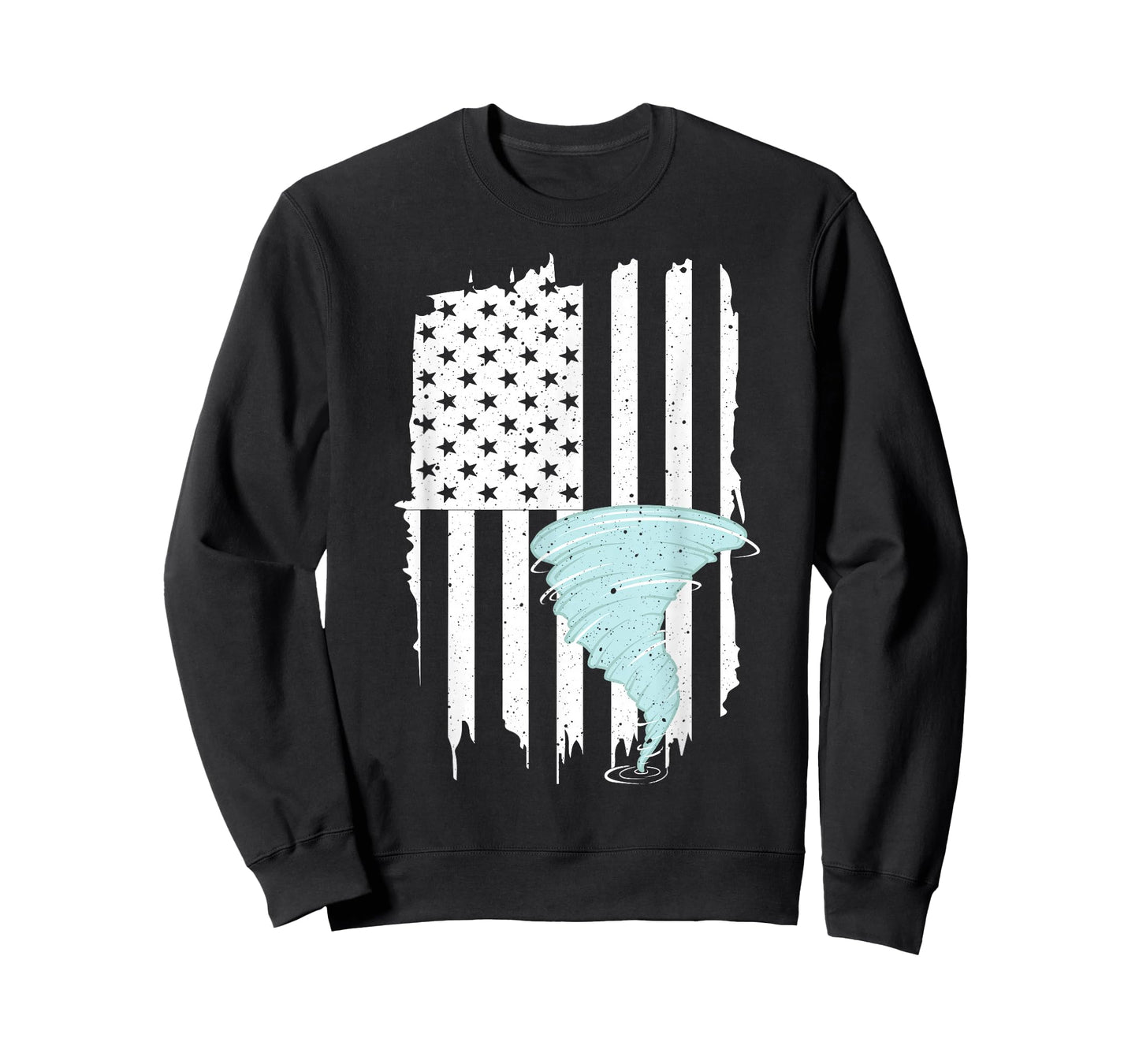 Tornado US Flag Hurricane Storm Tornado Chaser Men Women T-Shirt