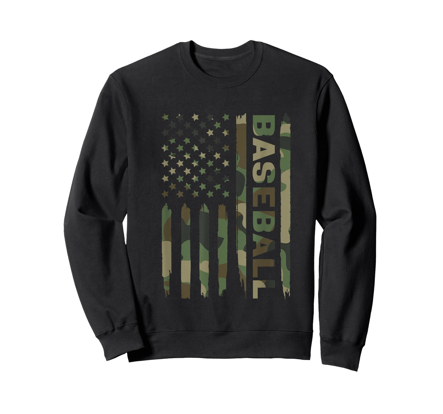 Baseball American Flag Camo T-Shirt