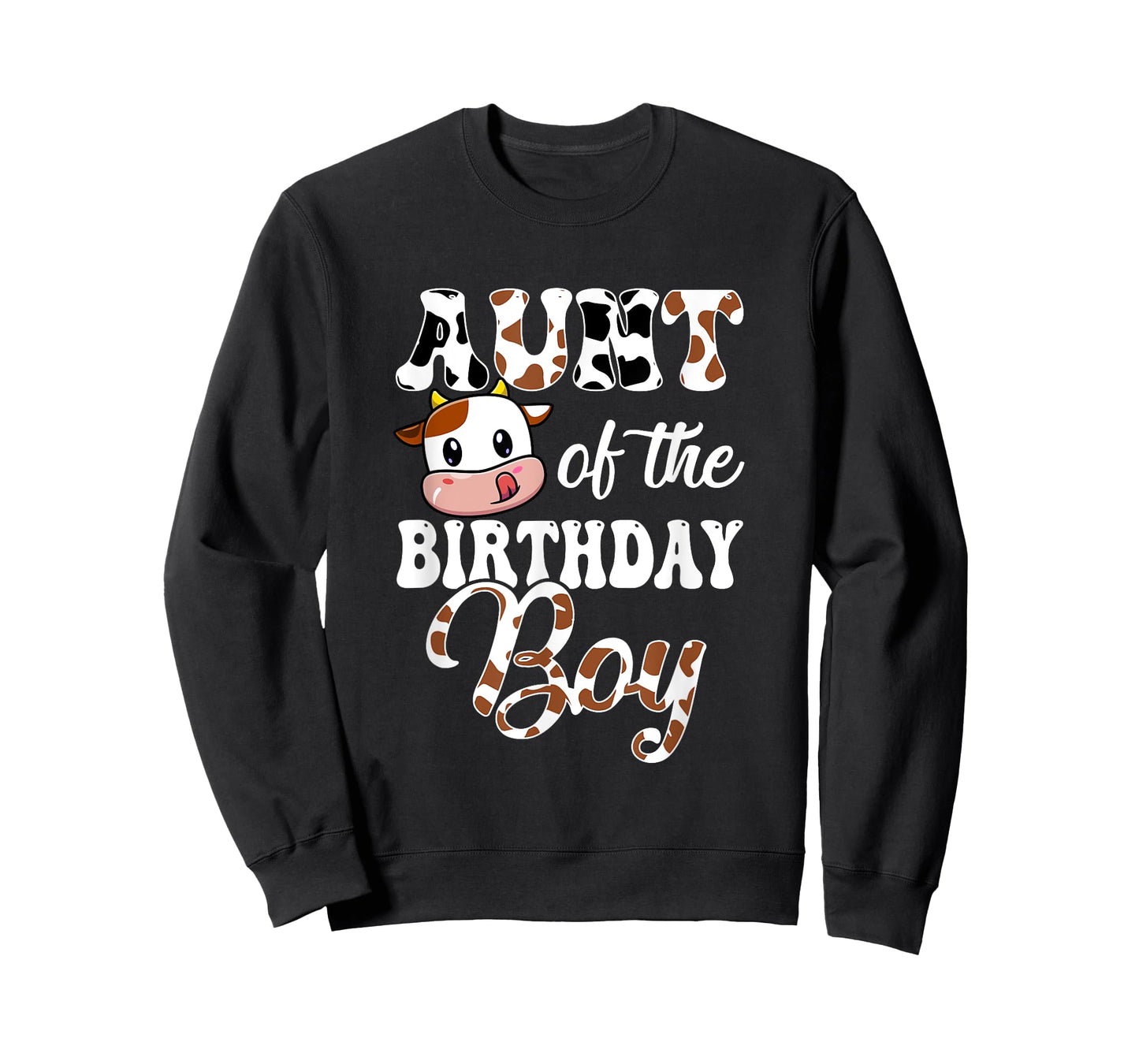 Aunt Of The Birthday Boy Cow Farm 1St Birthday Boy T-Shirt
