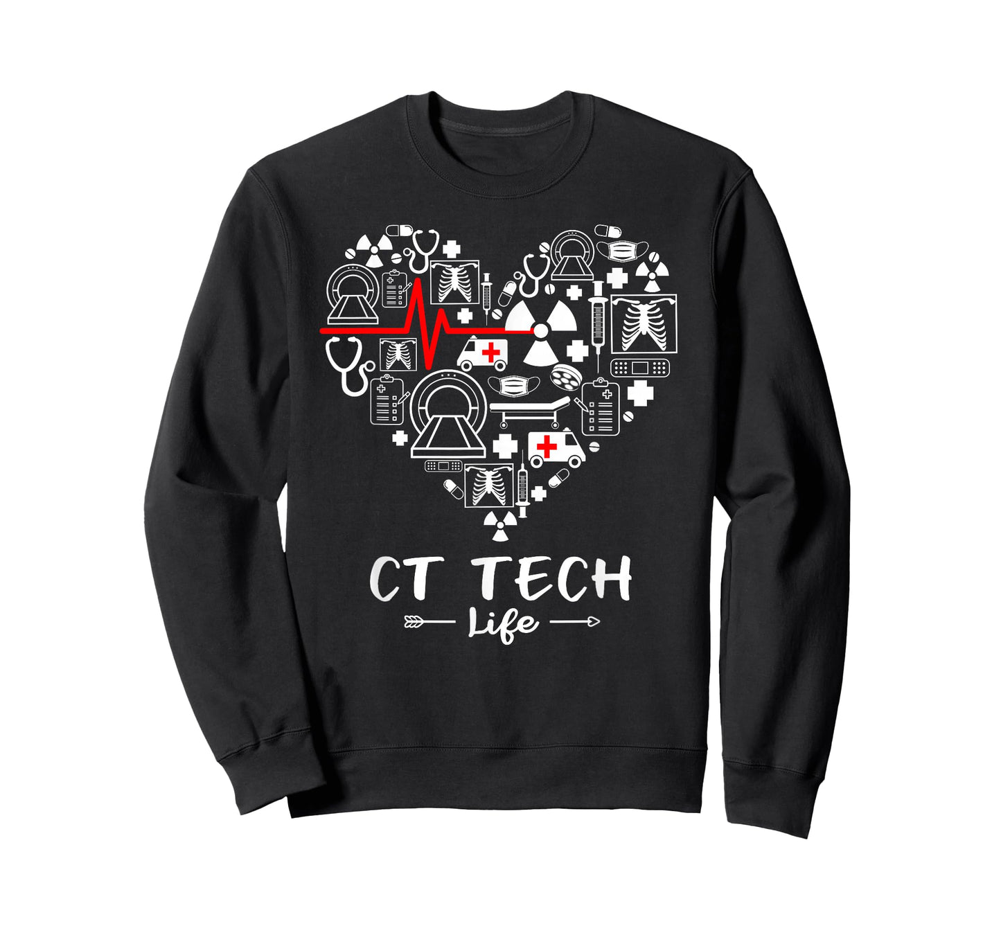 CT Tech Life Heart Funny Technologist T-Shirt