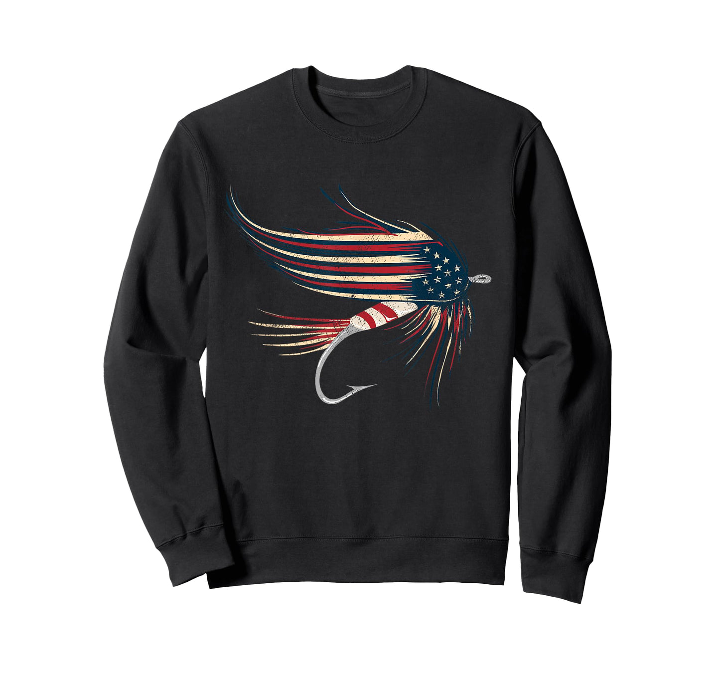 American Flag Salmon Fly T-Shirt T-Shirt for Women Kids Men