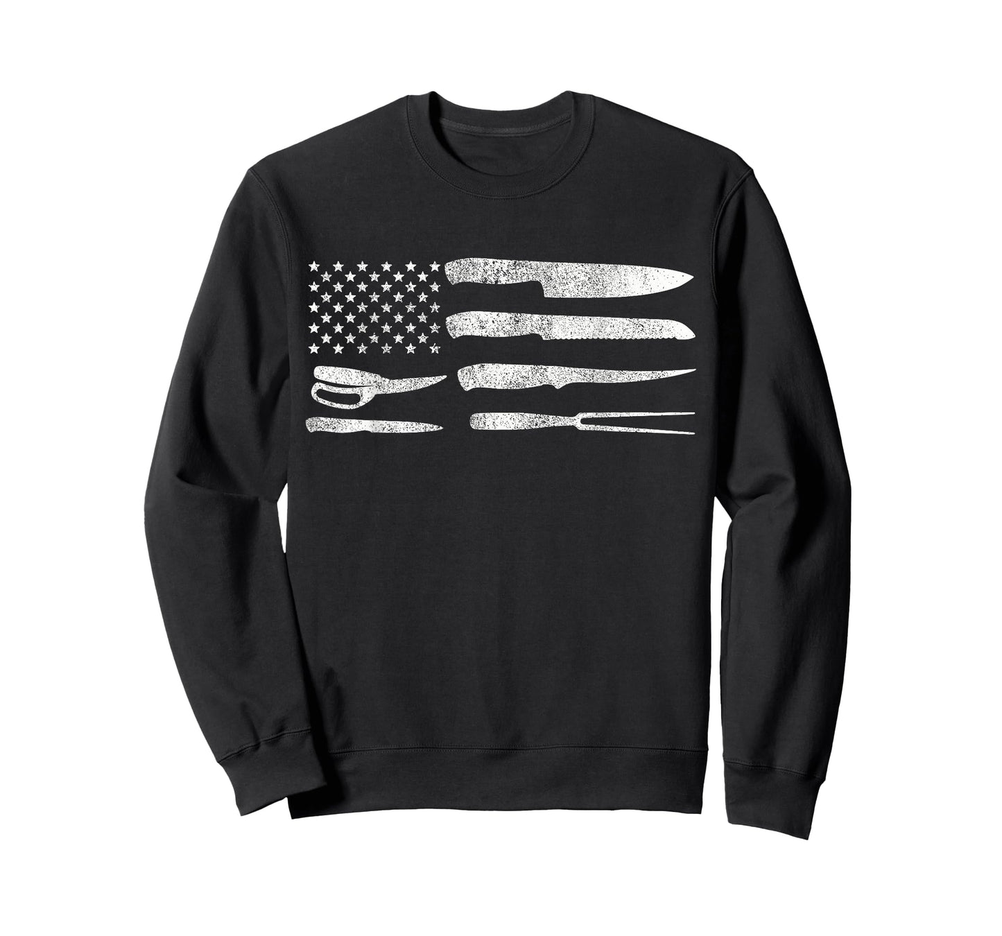 Chef American Flag Kitchen Knives Cooking Patriotic Gift T-Shirt