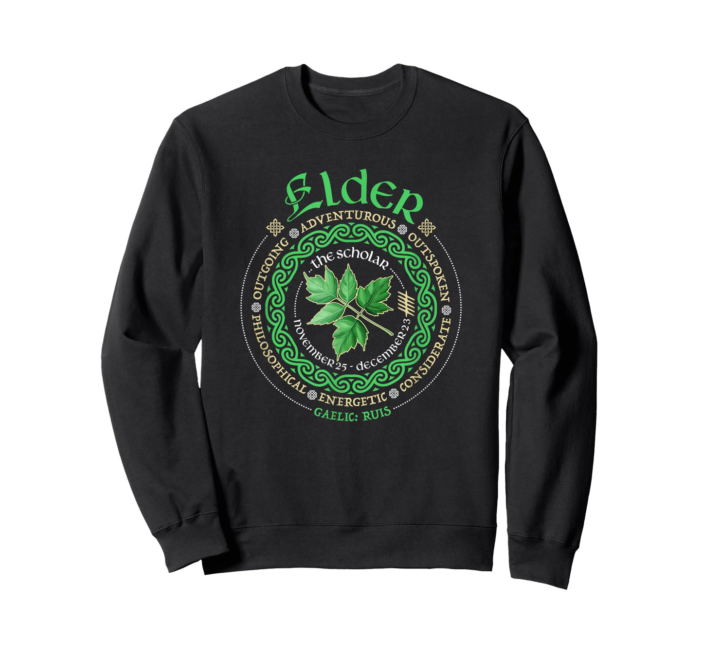Celtic Tree Zodiac Druid Ogham Astrology Elder T-Shirt