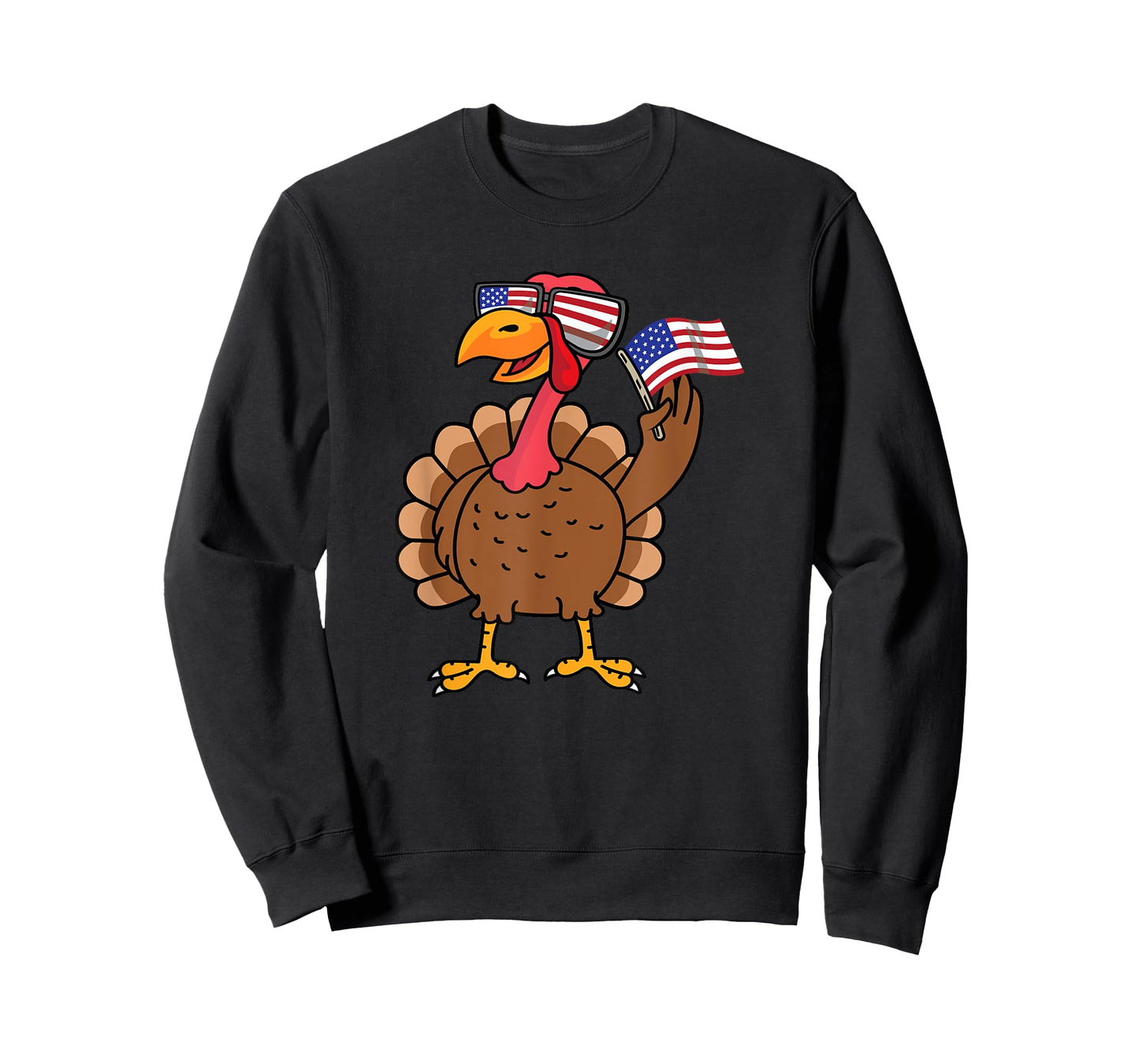 Thanksgiving Turkey USA Flag T-Shirt