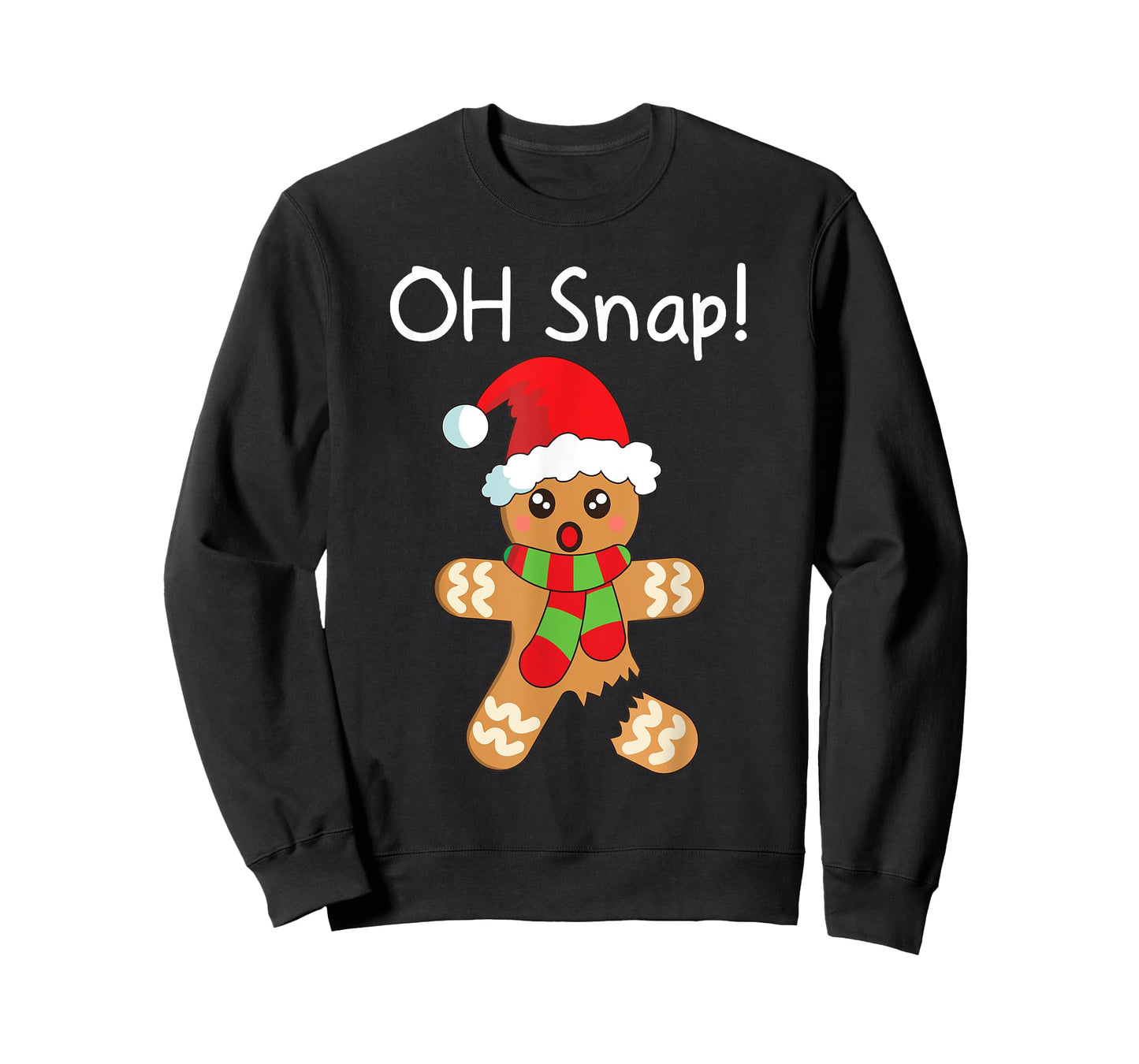 Christmas Shirt Boys Girls Funny Gingerbread Man Oh Snap T-Shirt