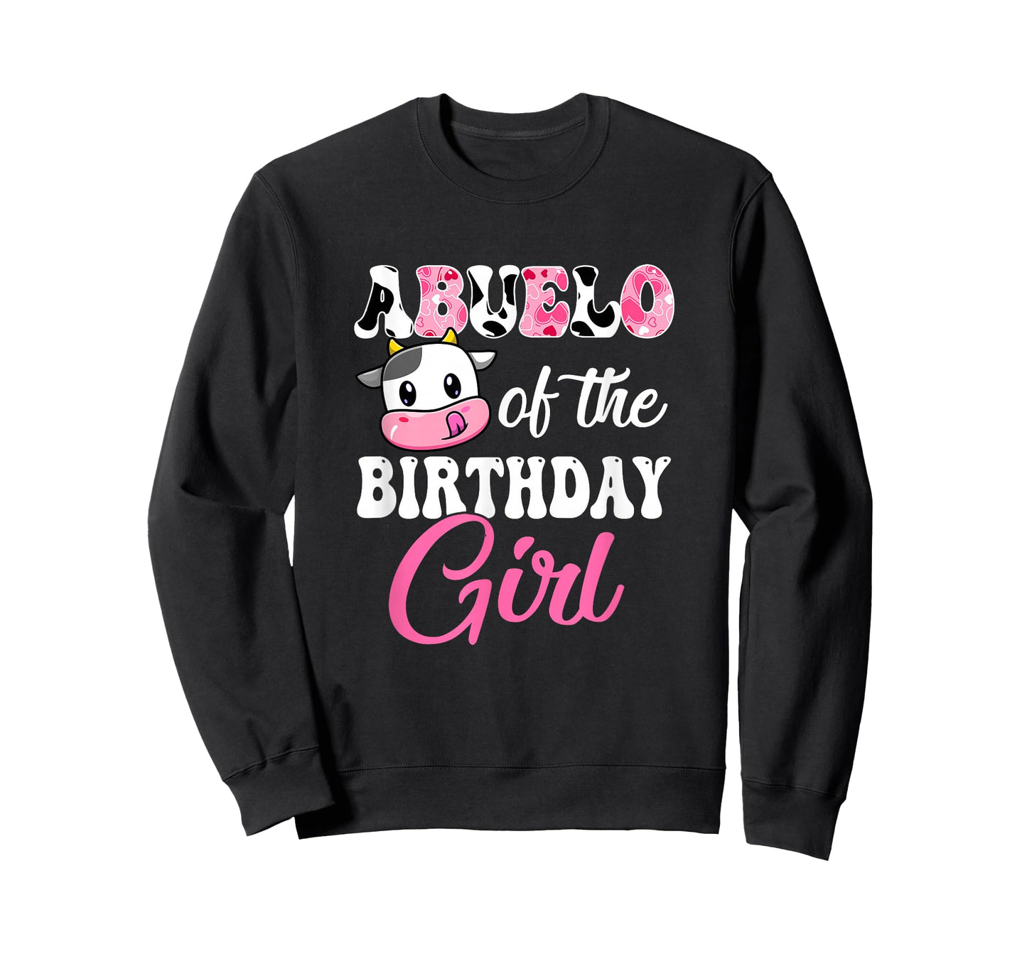 Abuelo Of The Birthday Girl Farm Cow 1St Birthday Girl T-Shirt