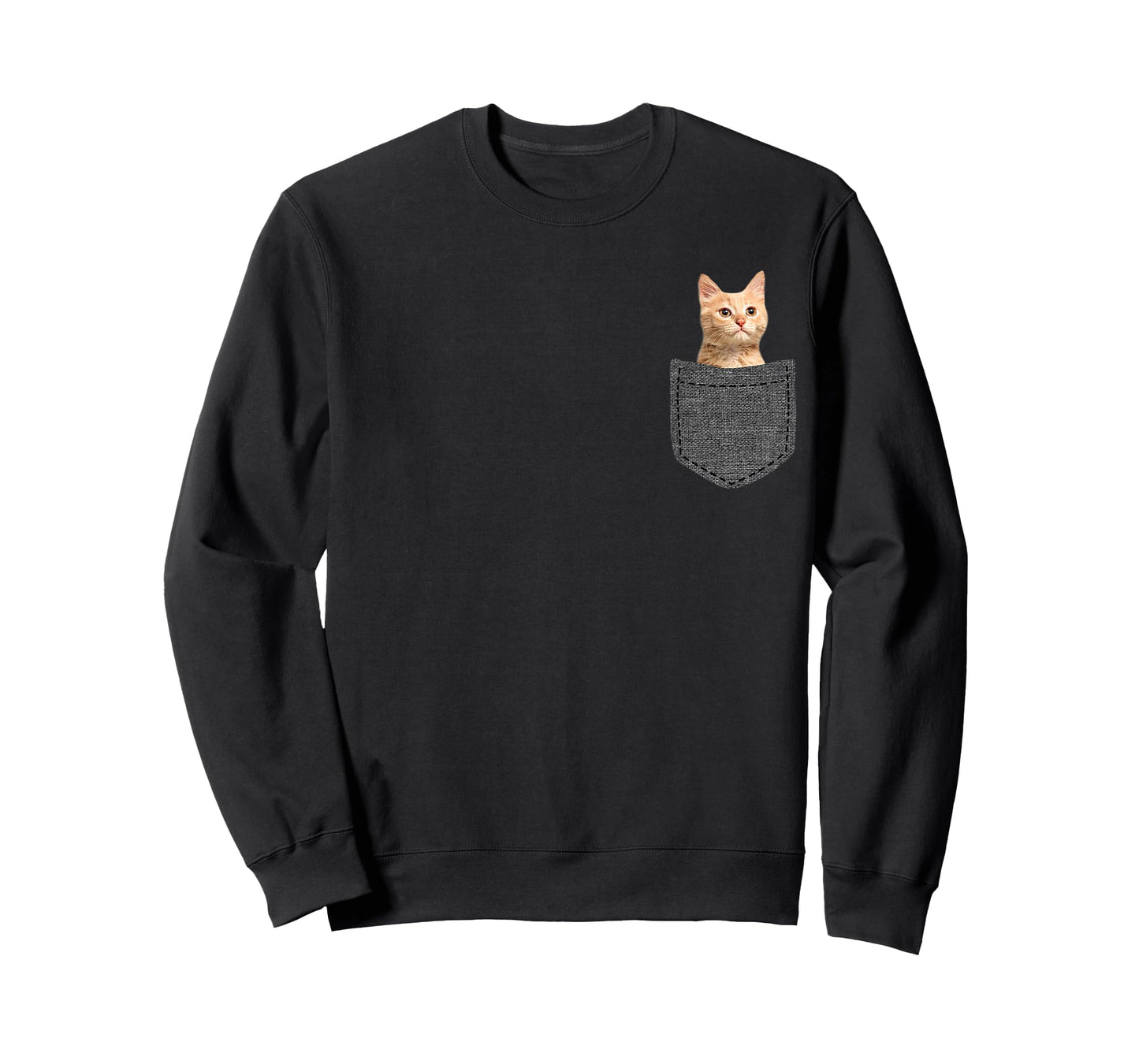 Cat in Pocket T-Shirt for Men Women Kids