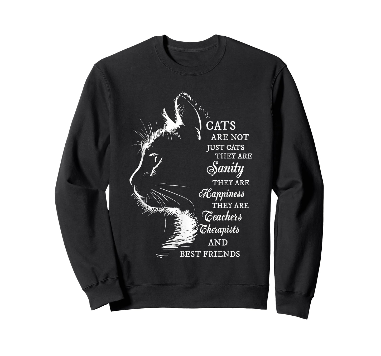 Cat Lover Feline Therapy Inspirational Cat Mom Pet Lover T-Shirt