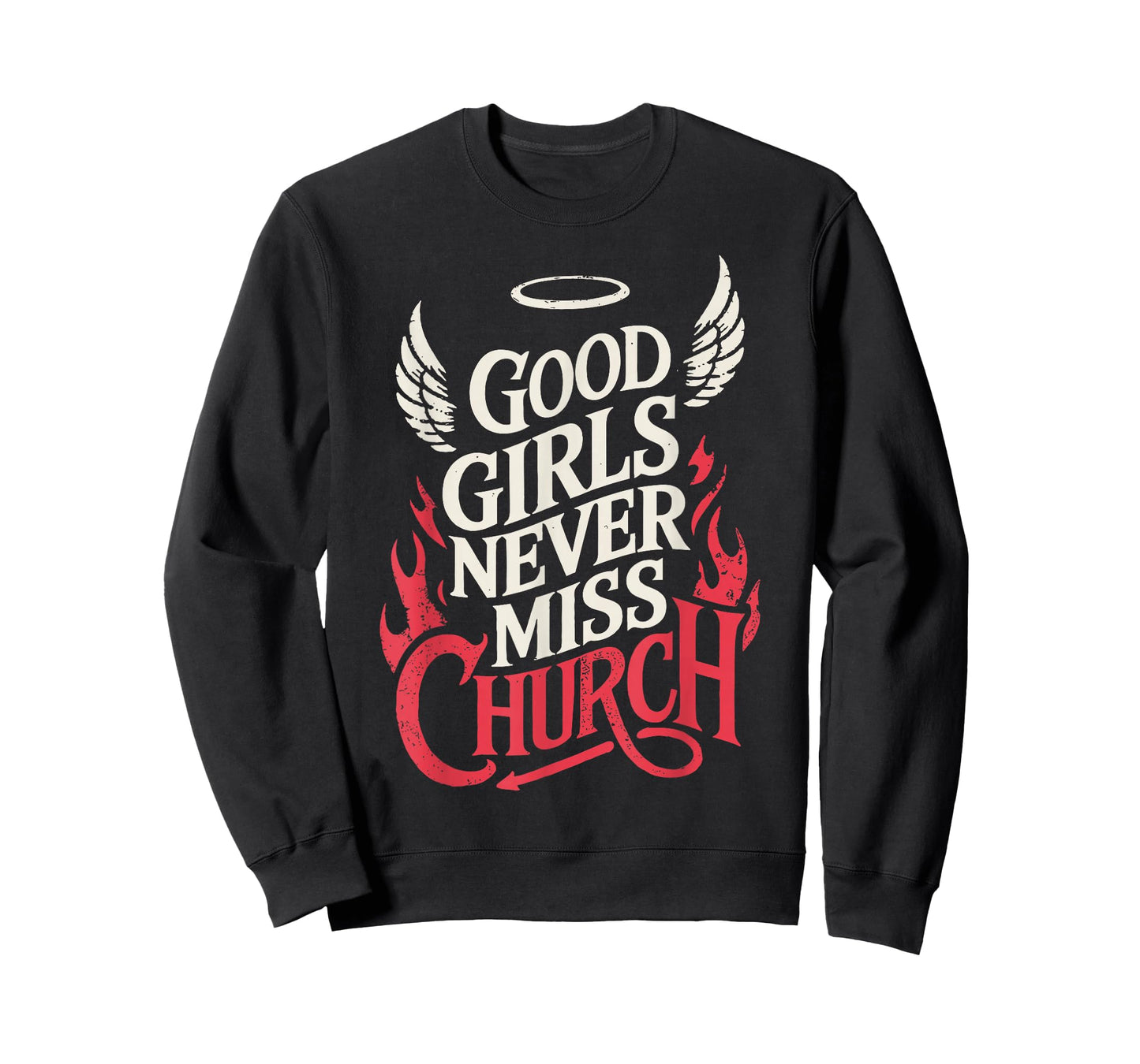 Good Vintage Girls Never Miss Church Christian Faith Based T-Shirt