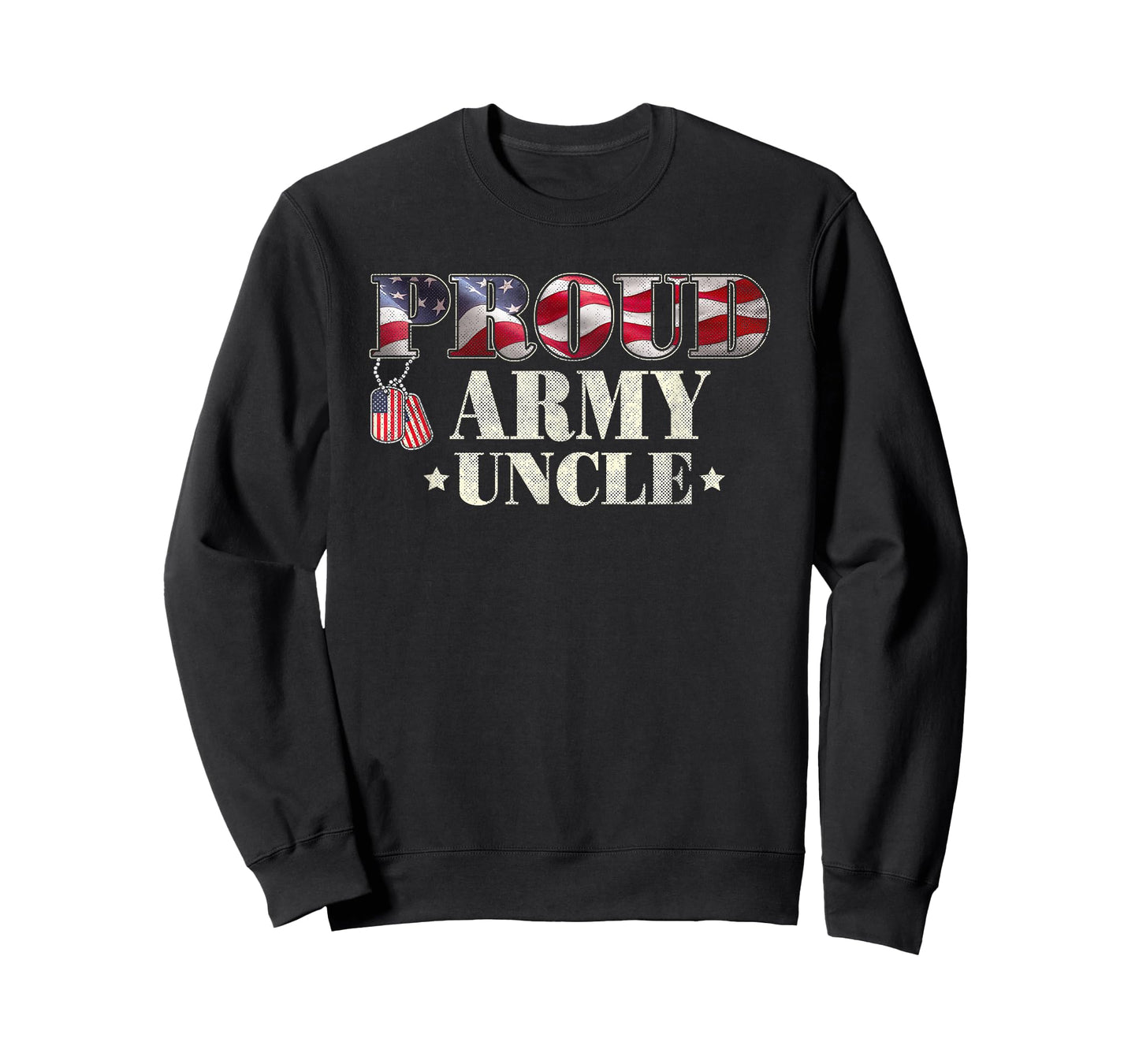 Proud US Army Uncle T shirt, USA Flag Veteran's Uncle Gift Women Men T-Shirt