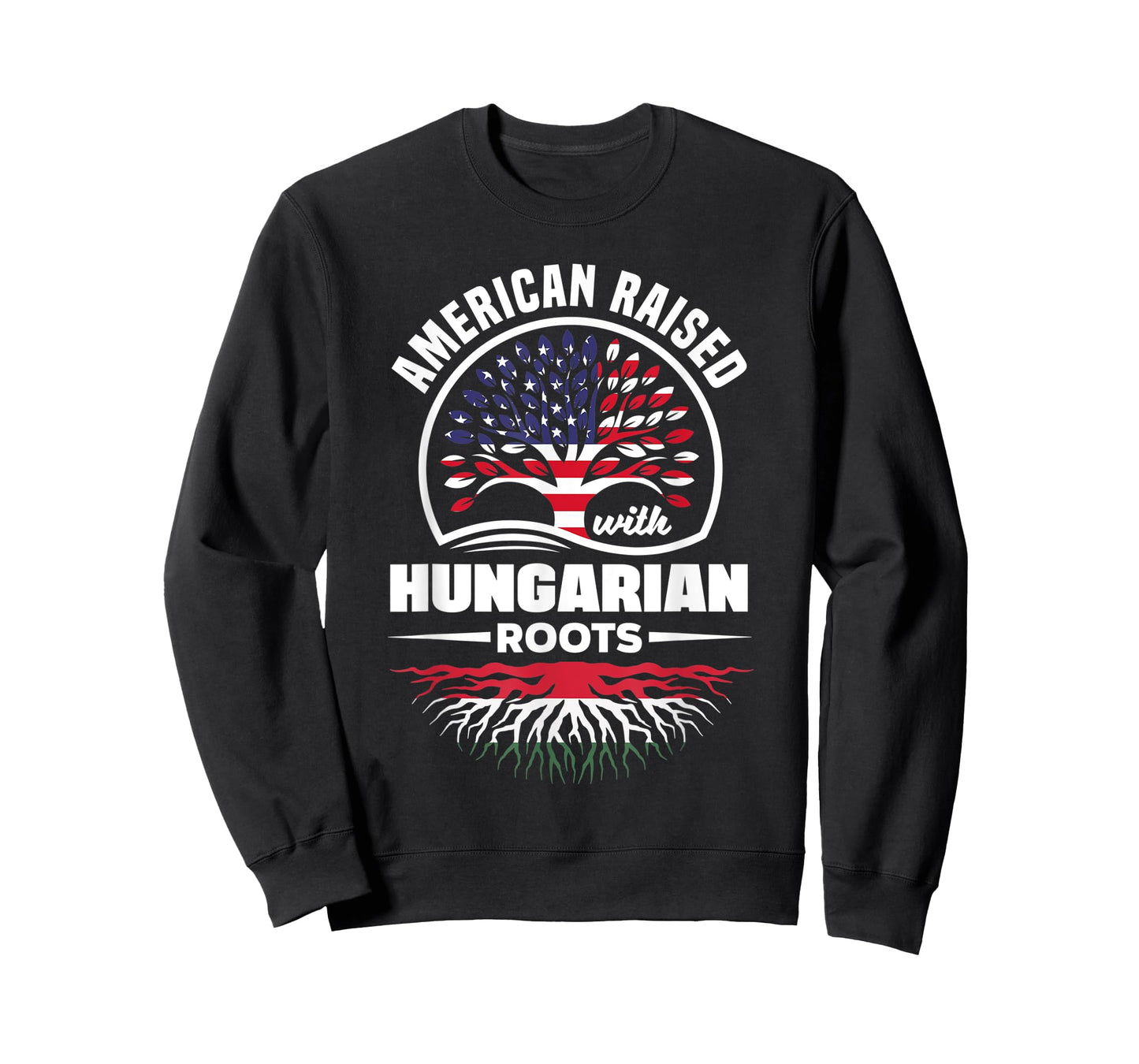 American Raised With Hungarian Roots Hungarian Hungary Flag T-Shirt