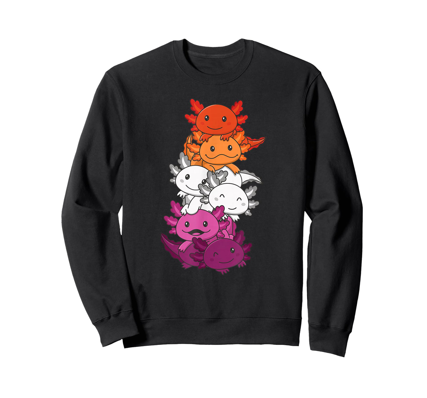 Lesbian Flag Gay Pride LGBTQ Axolotl T-Shirt