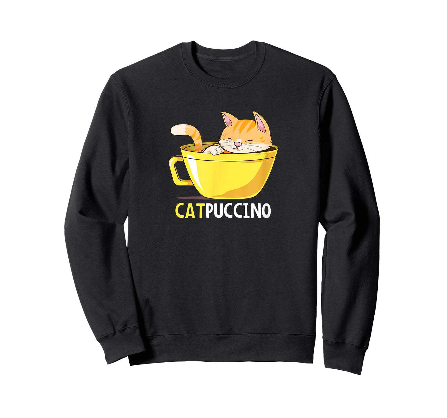 Funny Cat Catpuccino Cappuccino Coffee Cute Kitten Design T-Shirt