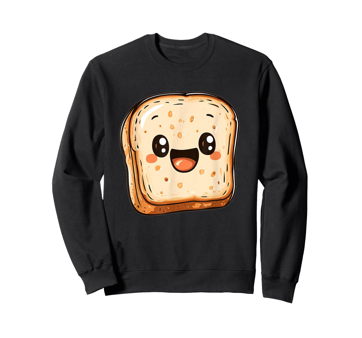 Happy Bread Slice Cartoon Smiling Toast T-Shirt