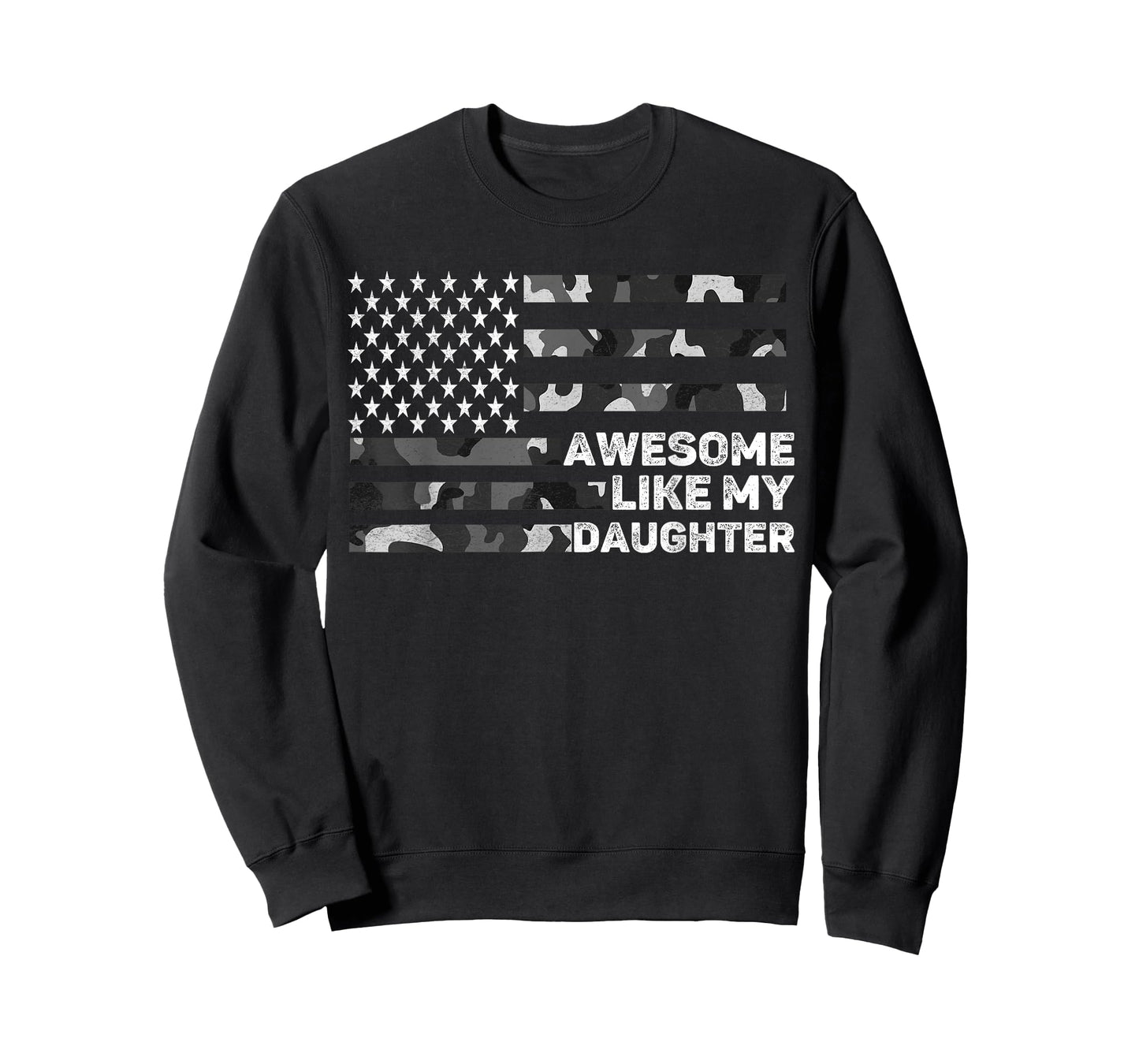 Awesome Like My Daughter Men Fathers Day Camo American Flag T-Shirt