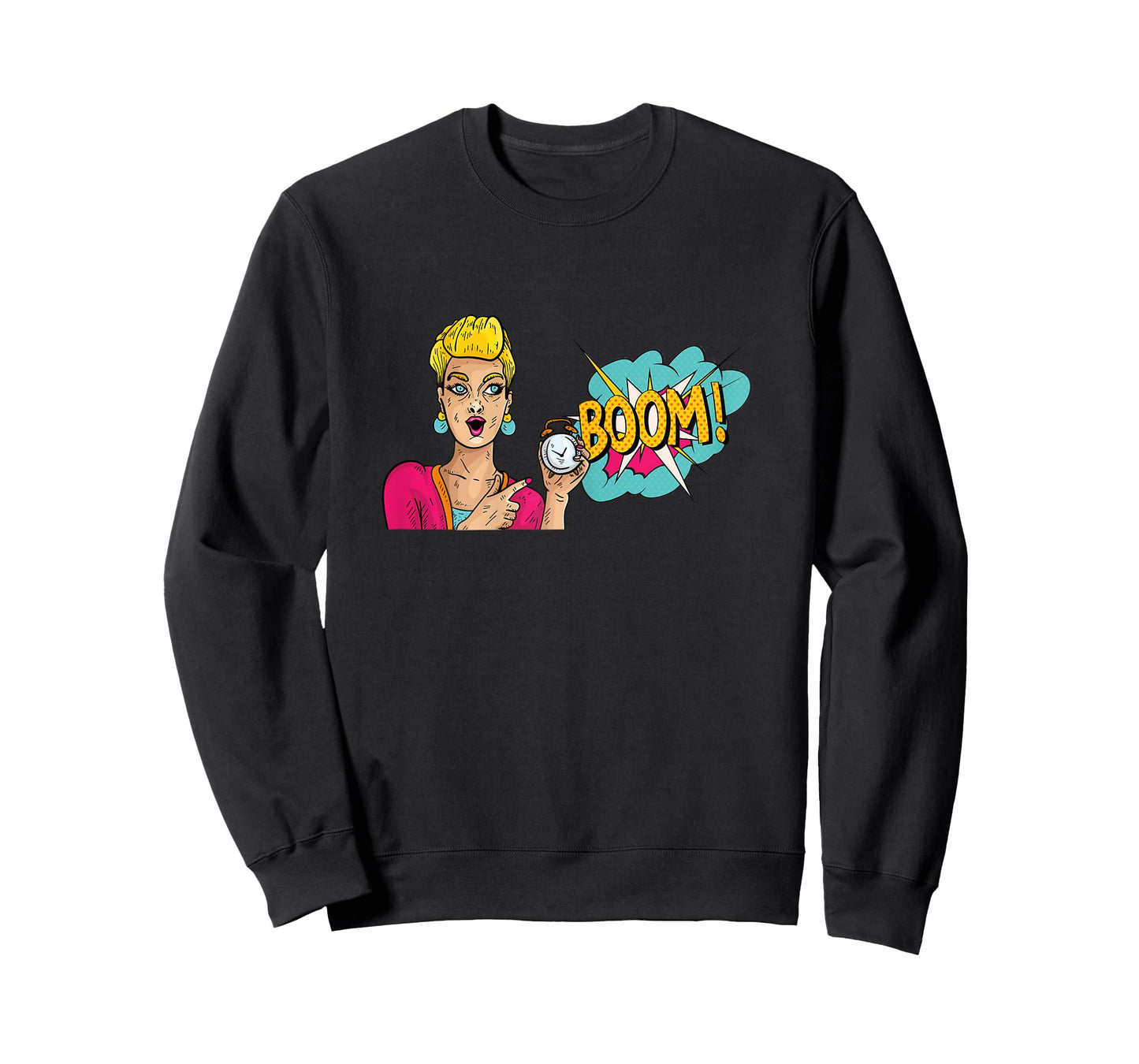 Comic Book Cartoon Women Boom Pop Art Print T-Shirt
