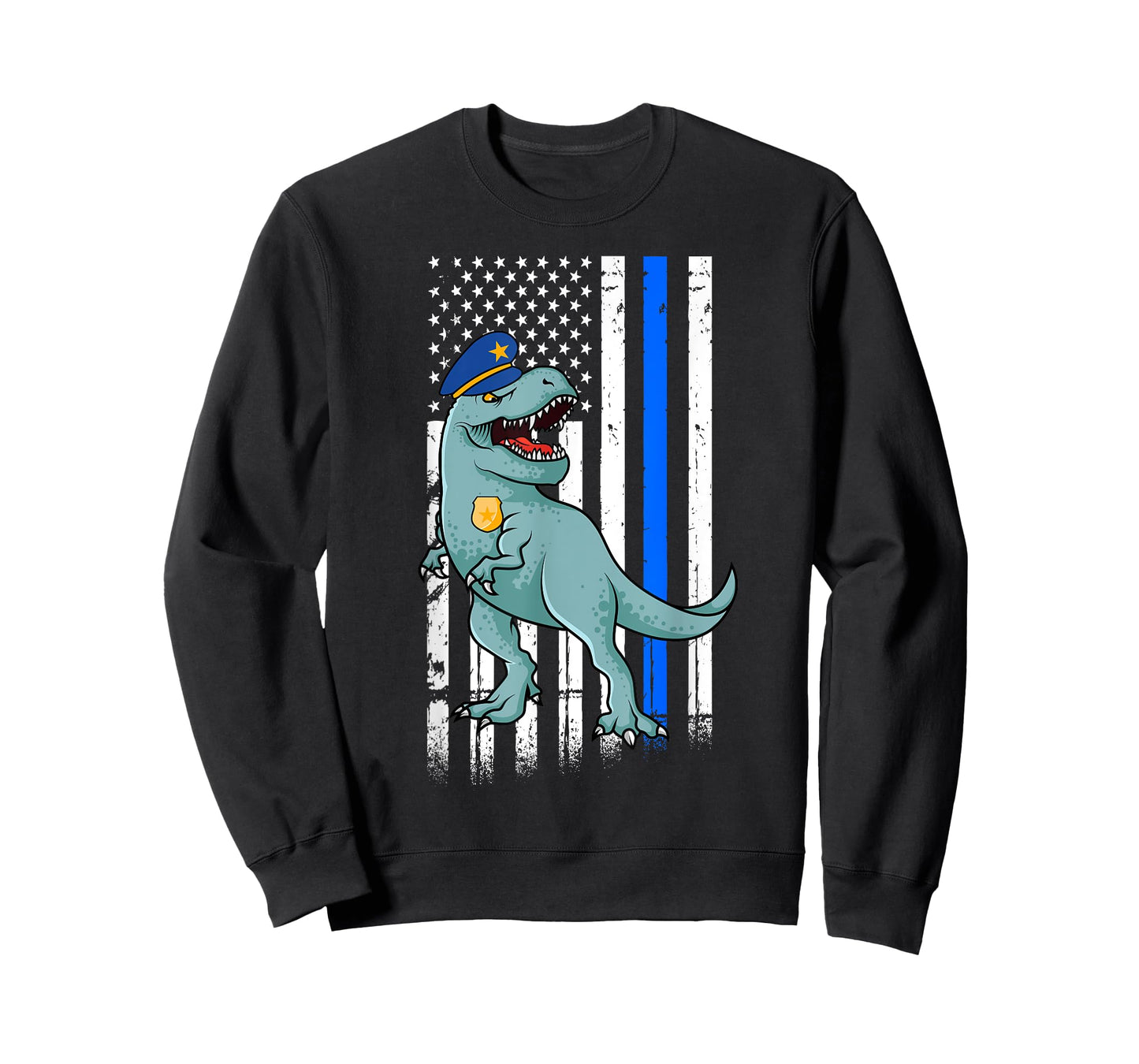 Police T-Rex Dinosaur Back the Blue Law Enforcement T-Shirt