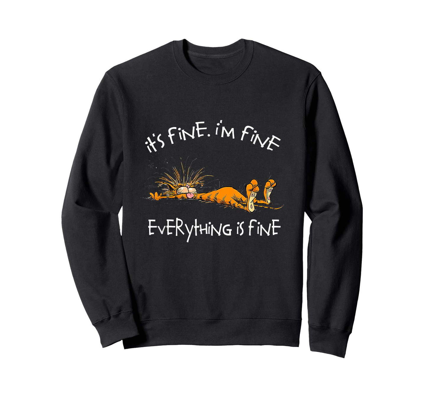 It's Fine I'm Fine Everything is Fine Funny Cat Lover T-Shirt