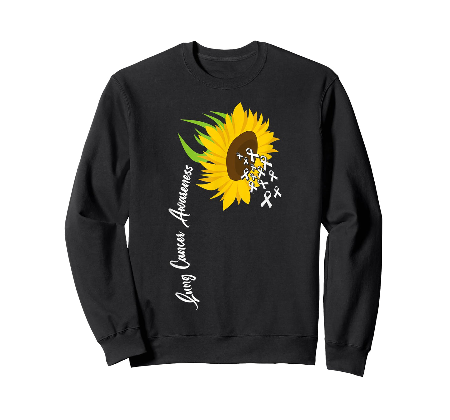 Awesome White Ribbon Support Lung Cancer Awareness T-Shirt