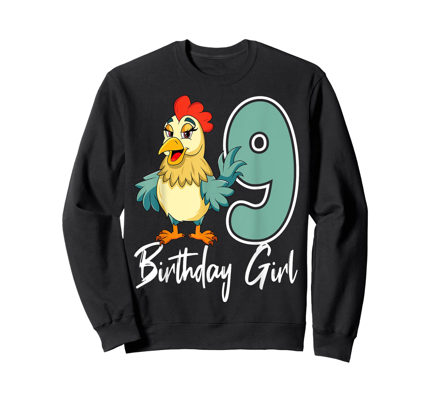 Chicken 9th Birthday Girl Barn Farm Party Chick Barnyard T-Shirt