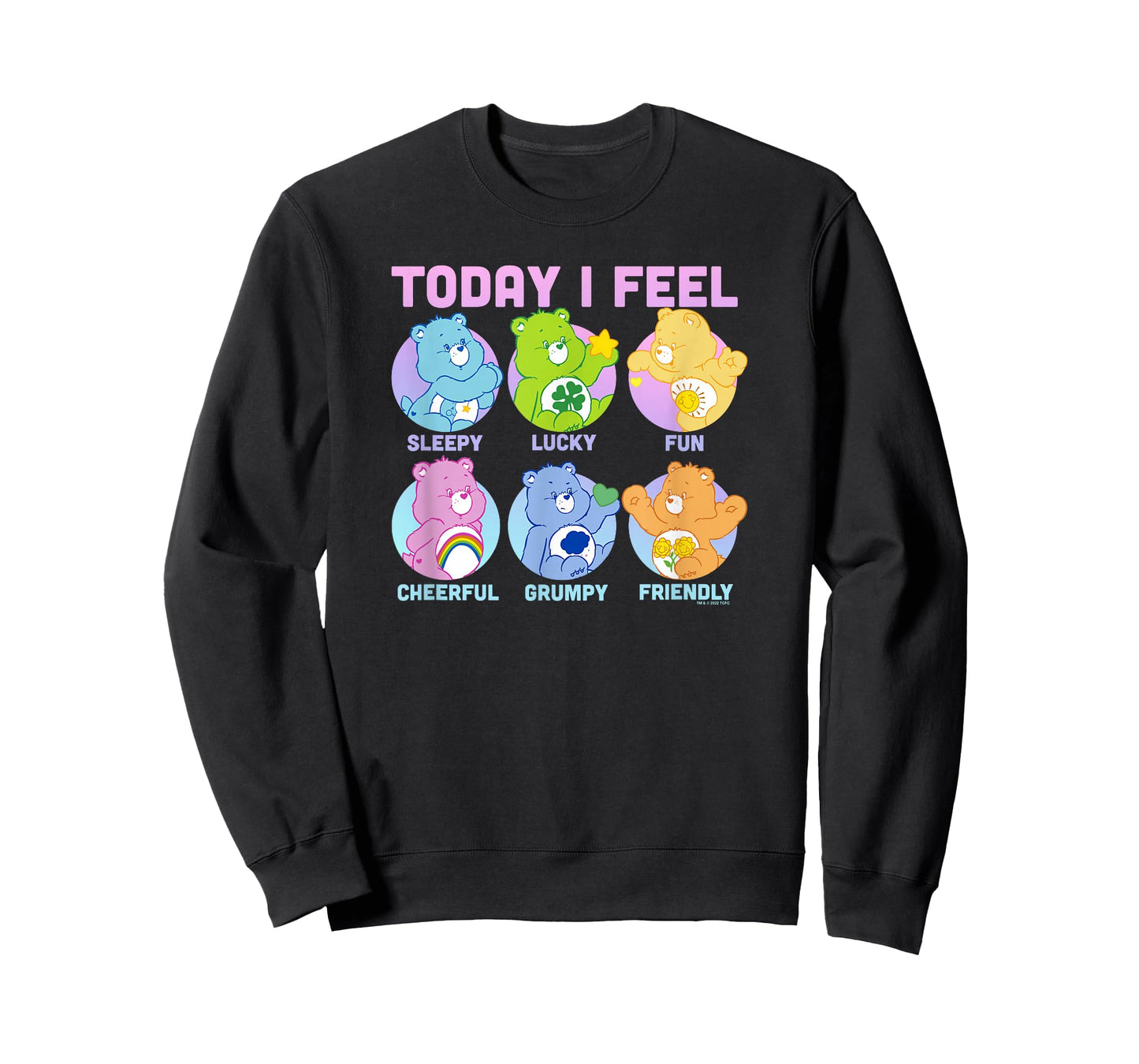 Care Bears Vintage Neon Today I Feel Emotions Box Ups T-Shirt