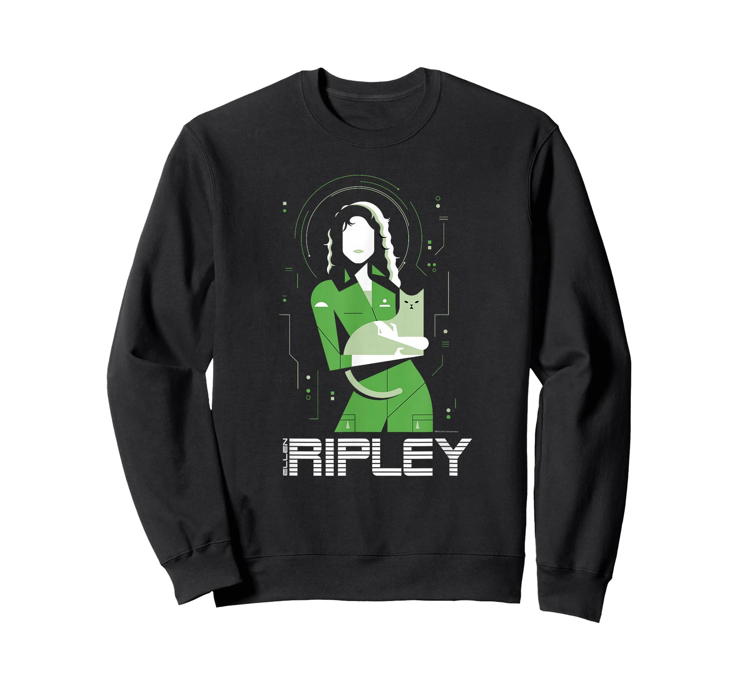 Alien 45th Anniversary Ellen Ripley & Jonesy Stylized Art T-Shirt