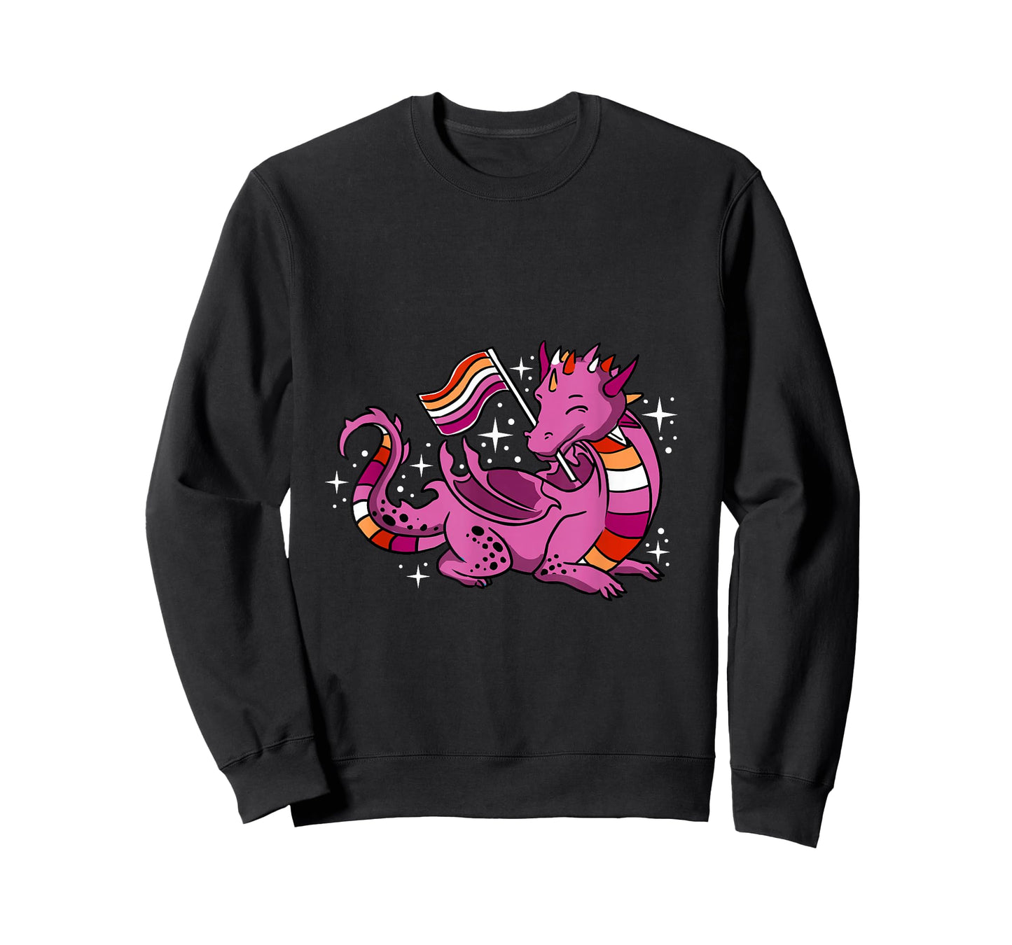 Lesbian Dragon Orange Pink Lesbian Pride T-Shirt