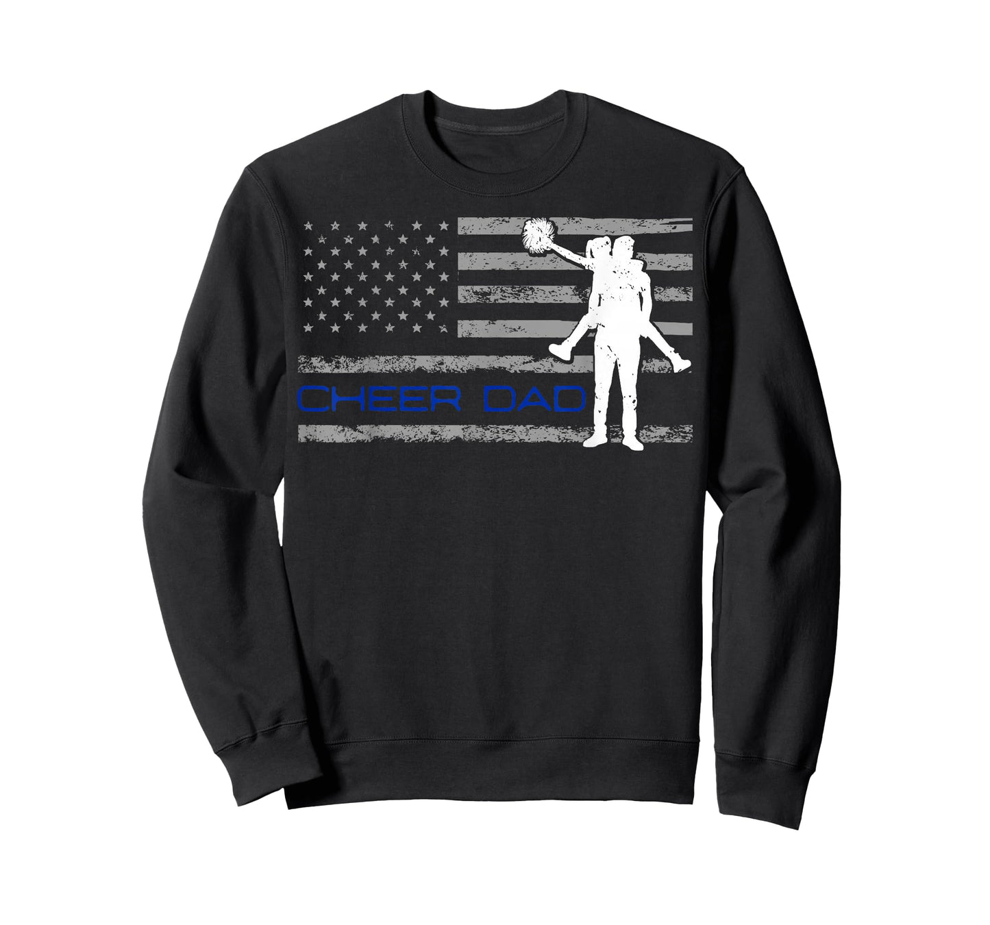 American US Flag Cheer Dad 4th of July Father's Day T-Shirt