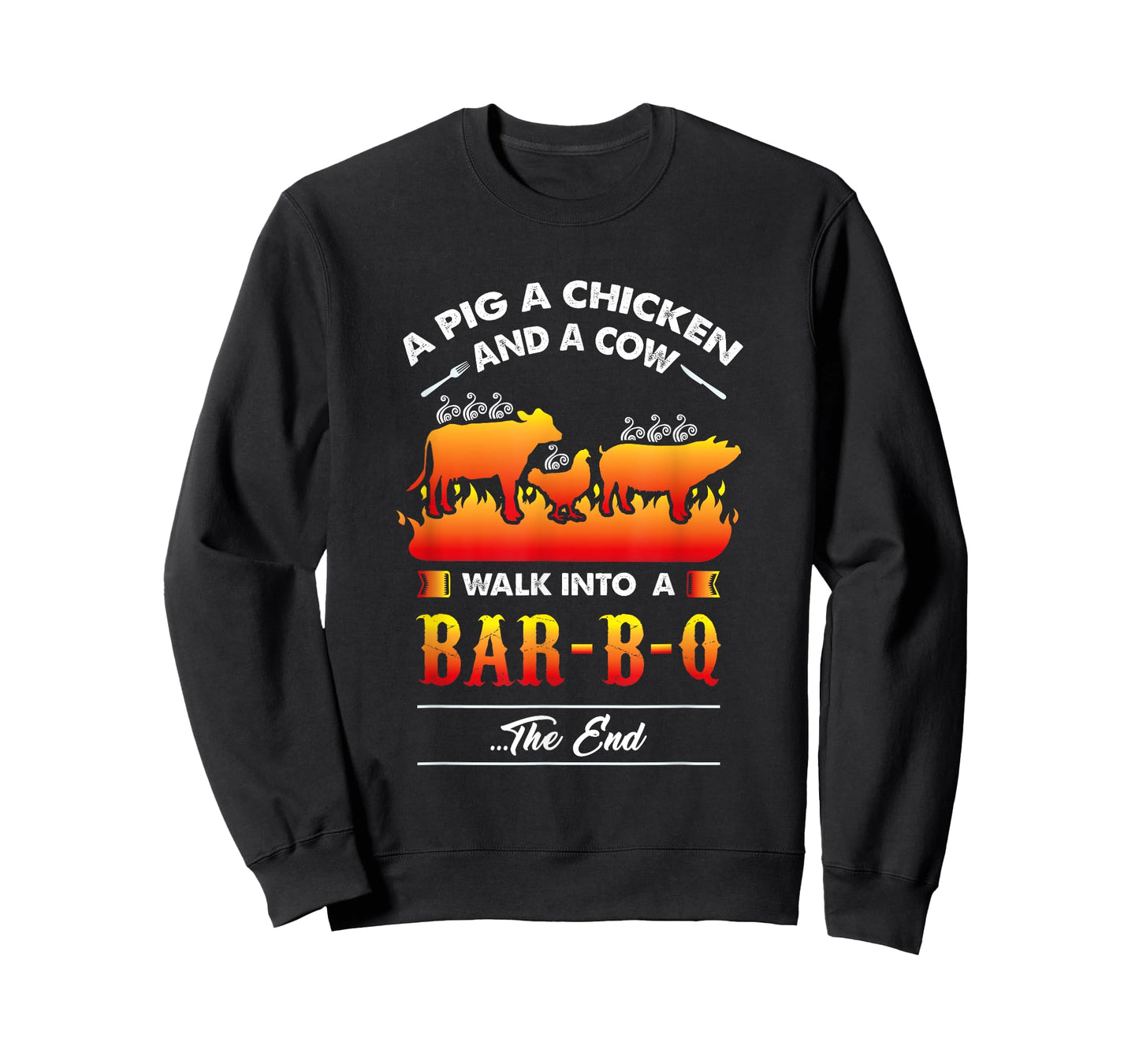 A Pig, A Chicken, And A Cow Walk Into A Barbecue Bar-B-Q T-Shirt