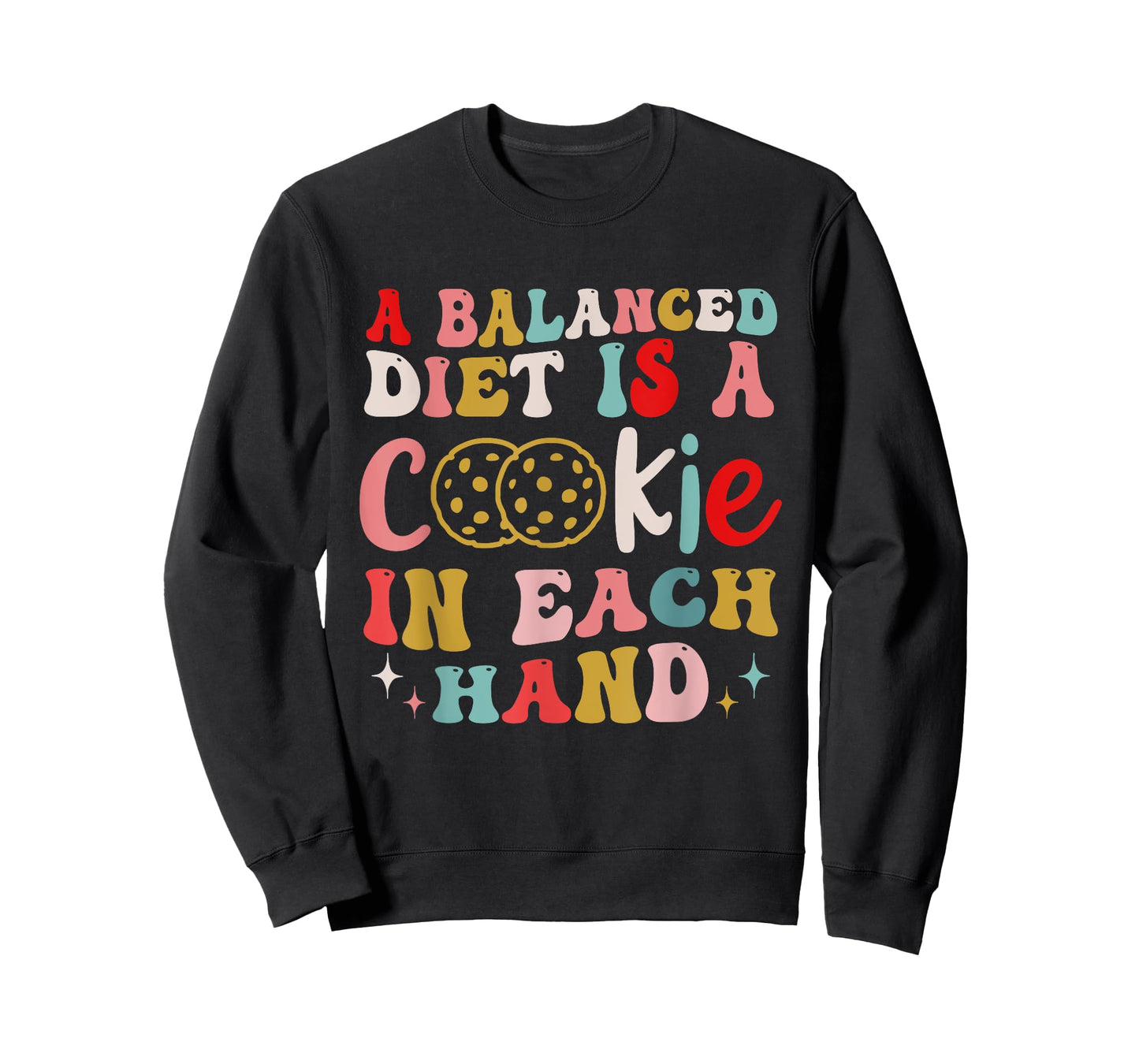 A Balanced Diet Is A Cookie In Each Hand Christmas T-Shirt