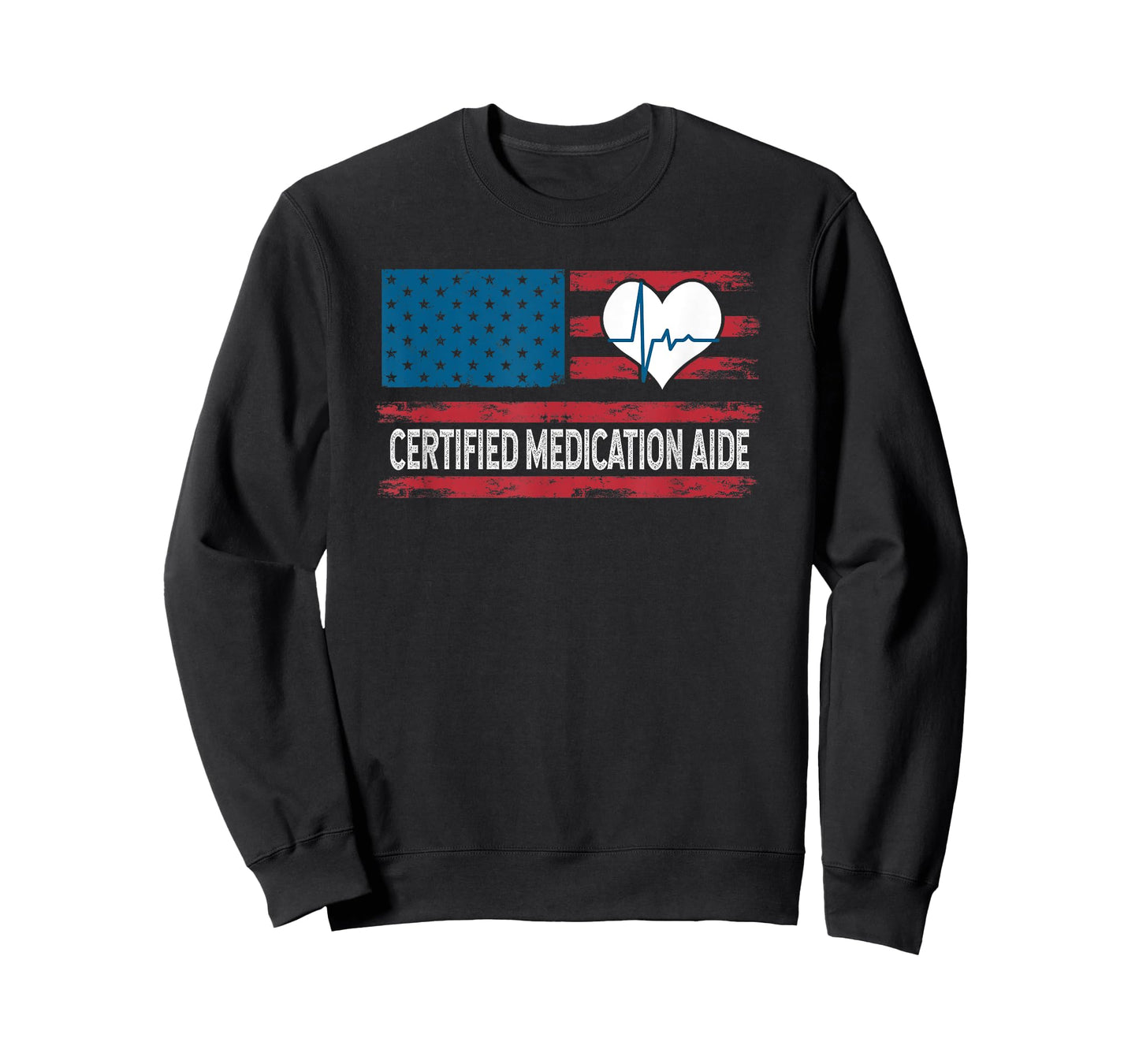 Certified Medication Aide USA Flag Patriotic T-Shirt