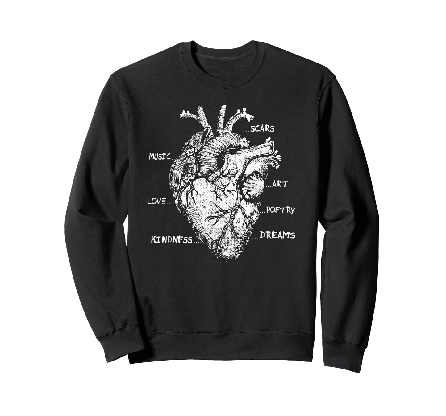 Artistic Heart Anatomical Graphic Kindness Human Anatomy Fun T-Shirt