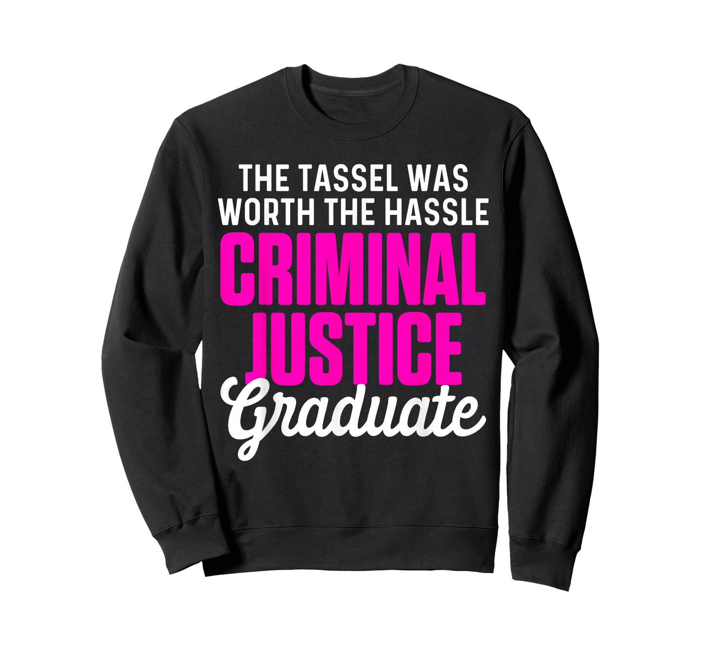 Criminal Justice Degree Graduating Student Designs Women's Black Graduation T-Shirt
