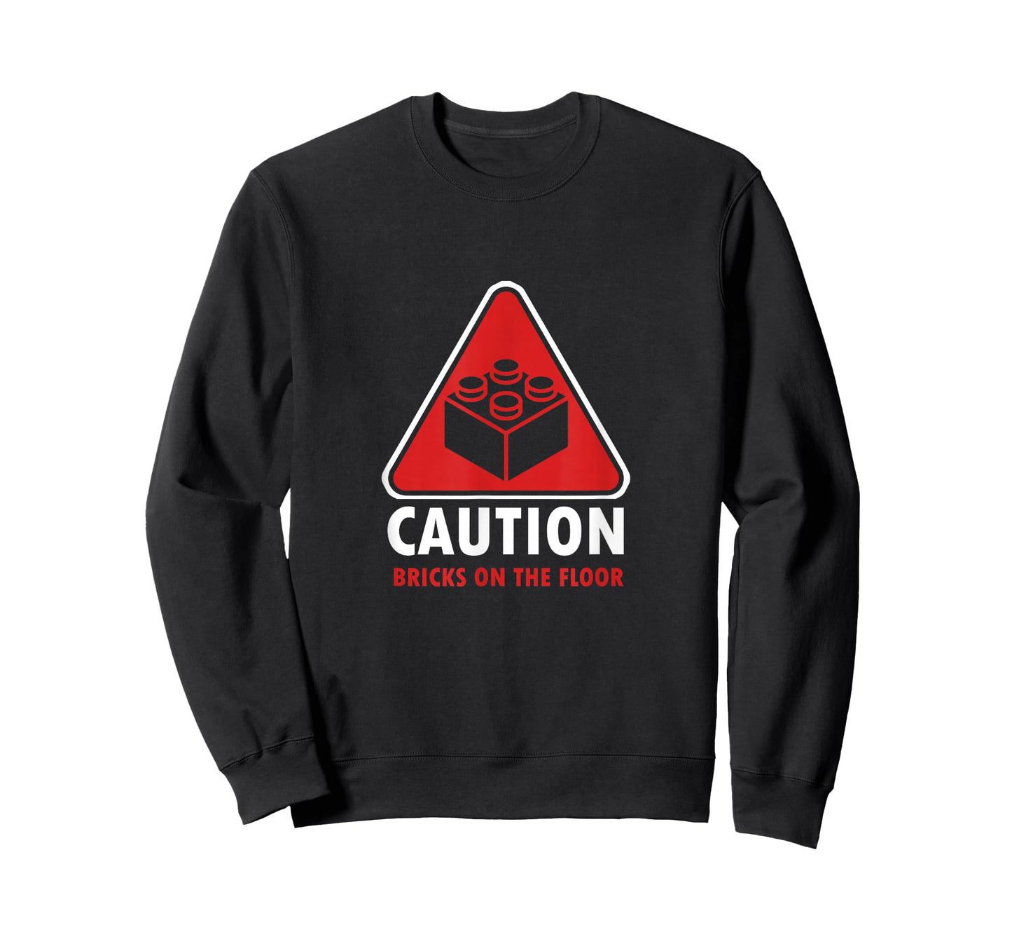 Funny Warning Caution Building Blocks Bricks on the Floor T-Shirt