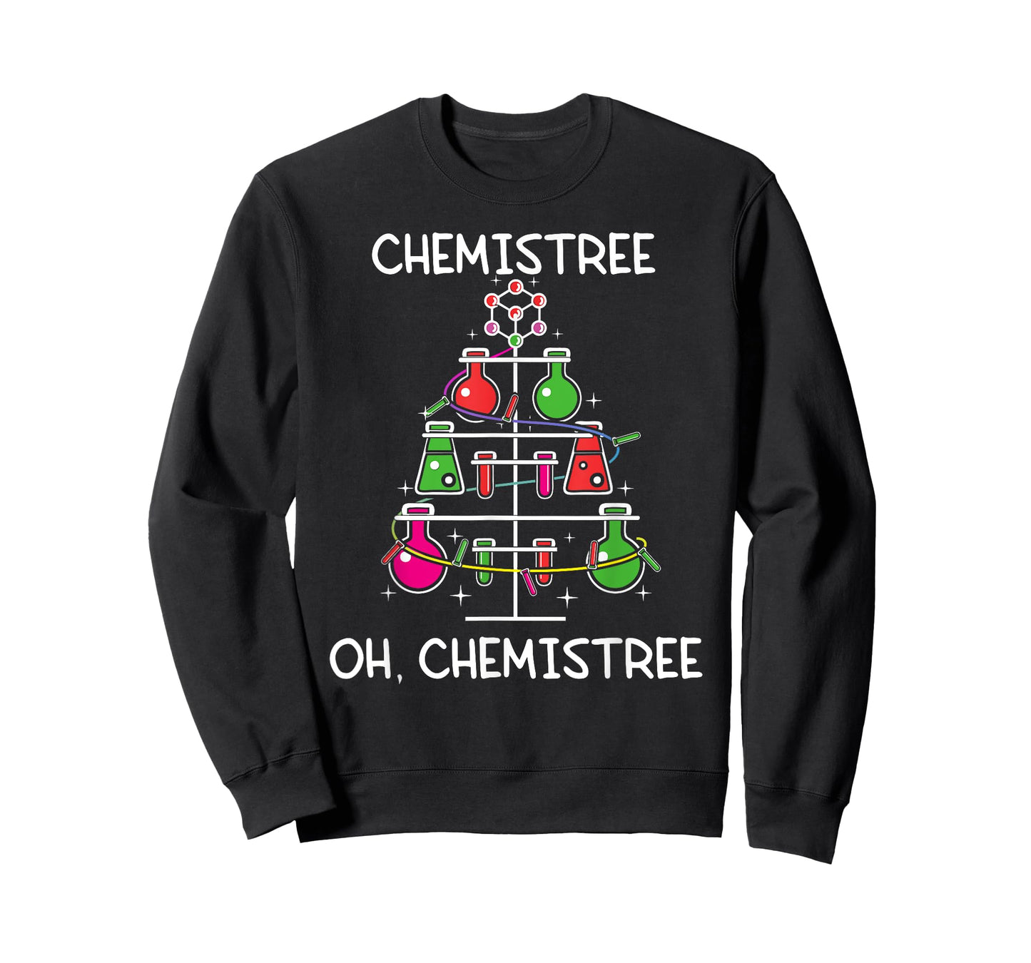 Chemistree Ugly Christmas Tree Sweater Chemistry Science Pun T-Shirt