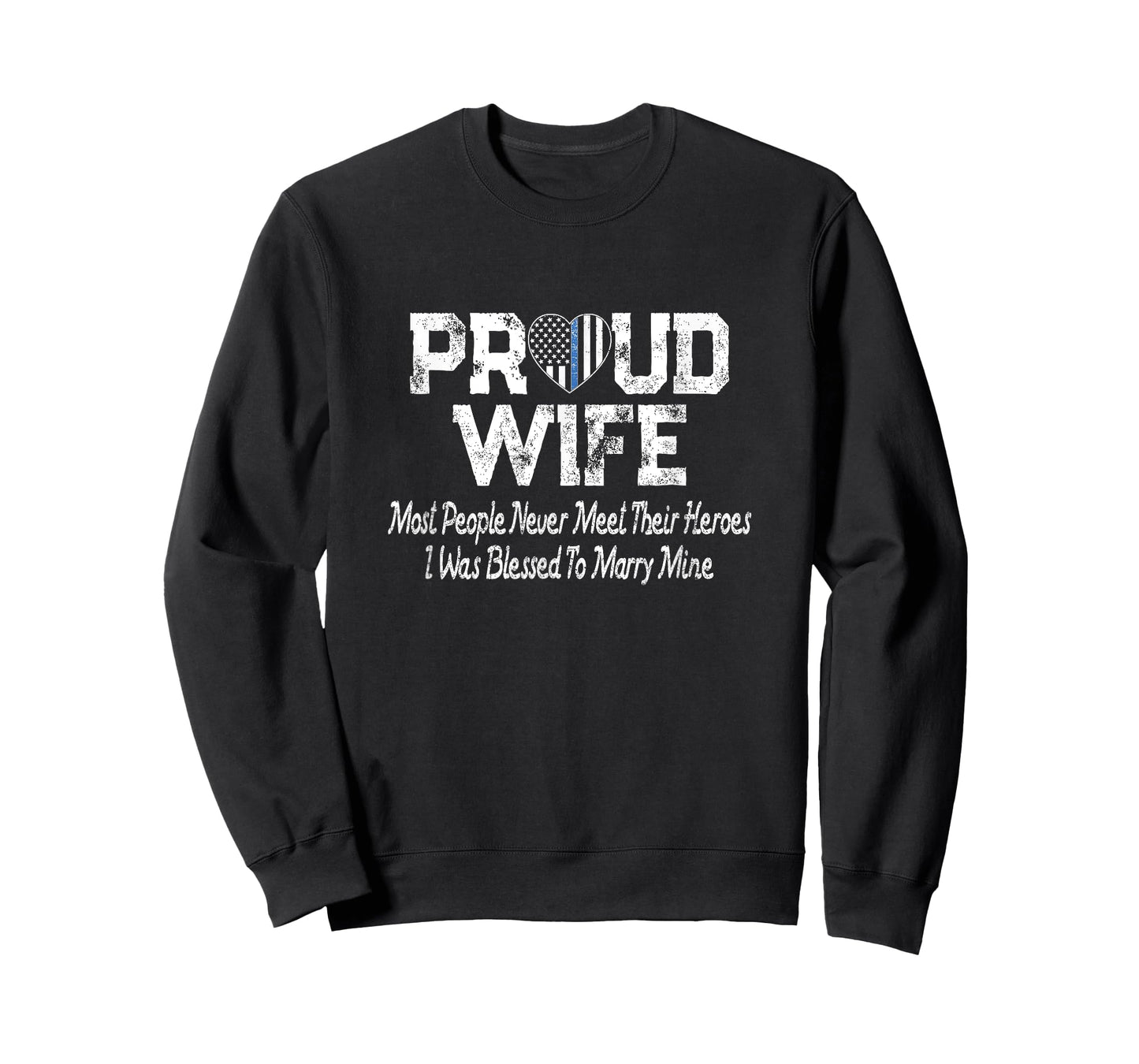 Proud Police Officer Wife Thin Blue Line Gift T-Shirt