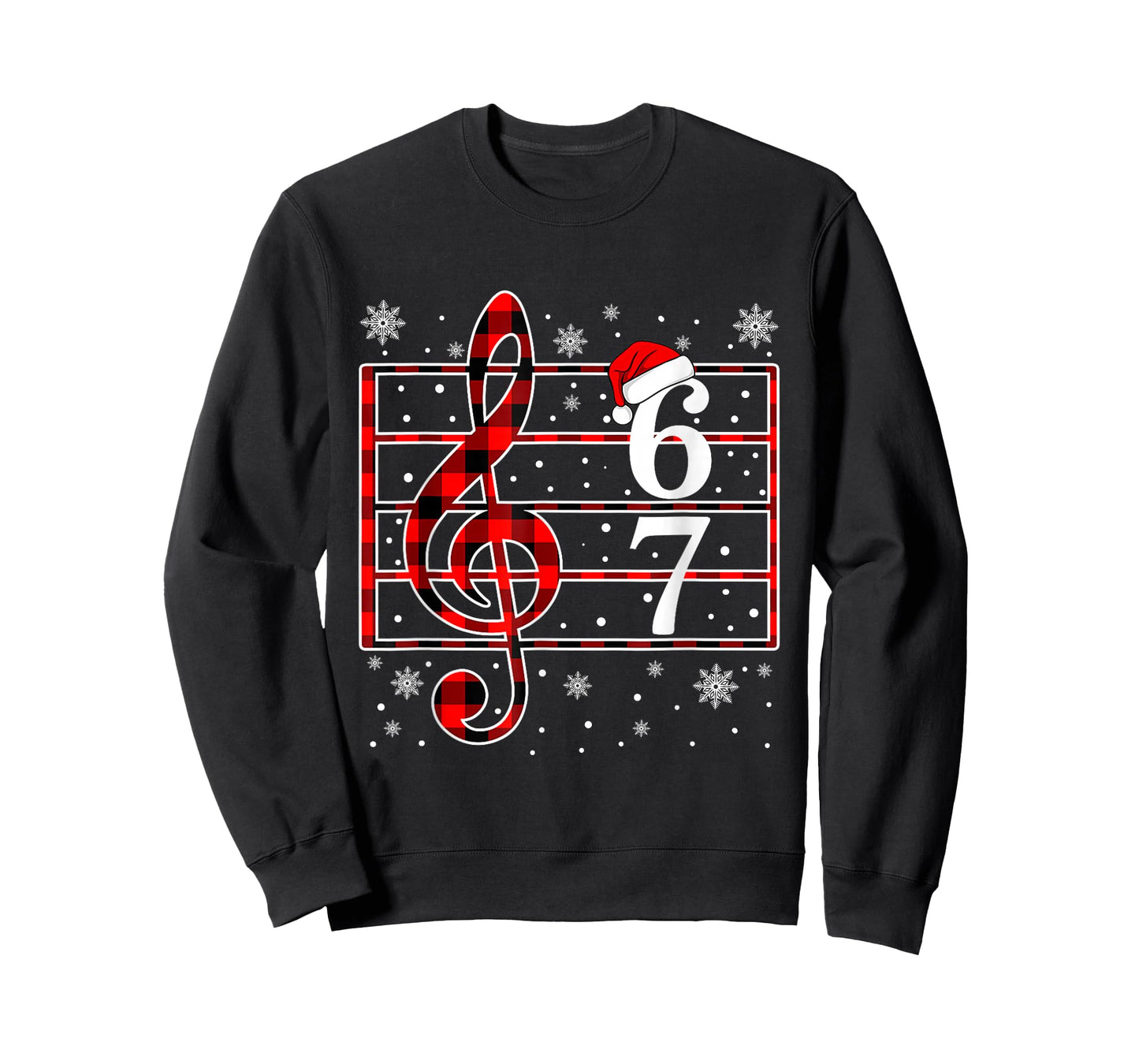 67 Music Meme Slang Musician Santa Music Teacher Christmas T-Shirt
