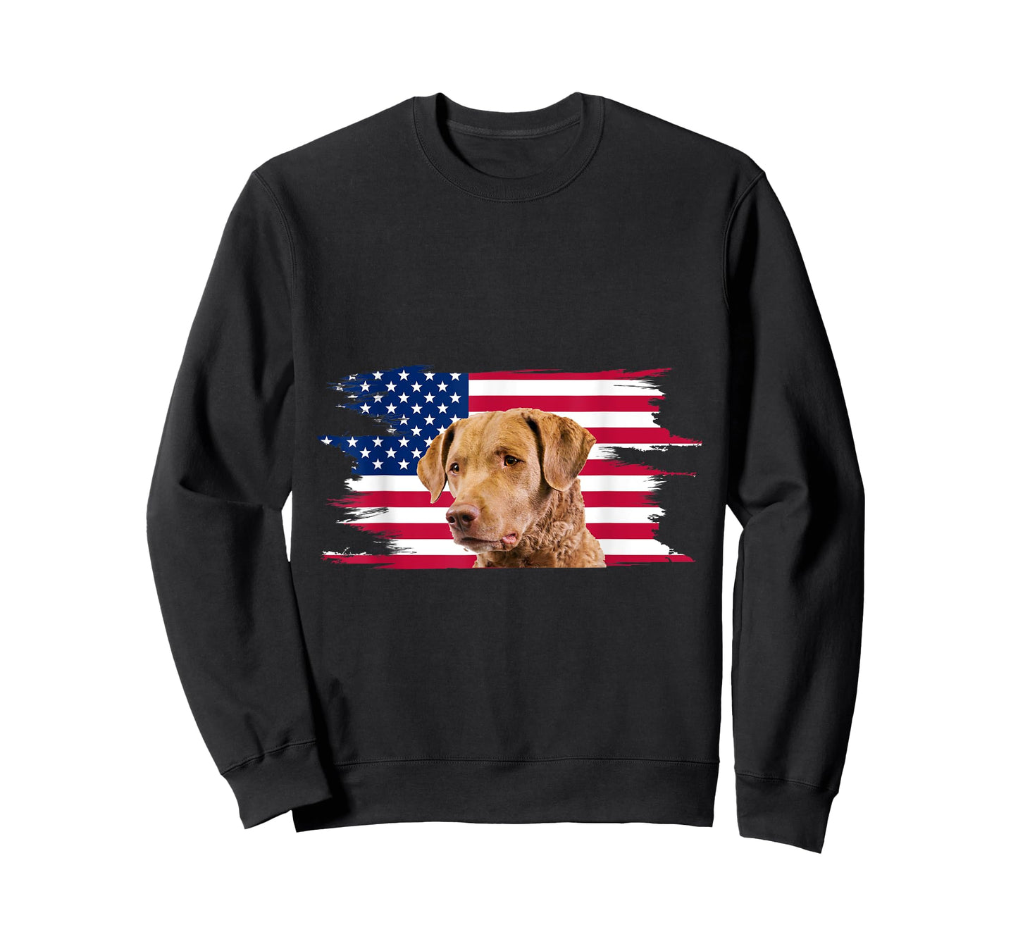 American Flag Dog Chesapeake Bay Retriever T-Shirt