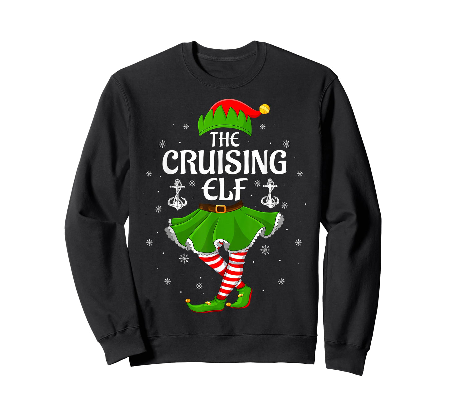 Cruising Elf Christmas Family Girls Women Elf Squad Xmas T-Shirt