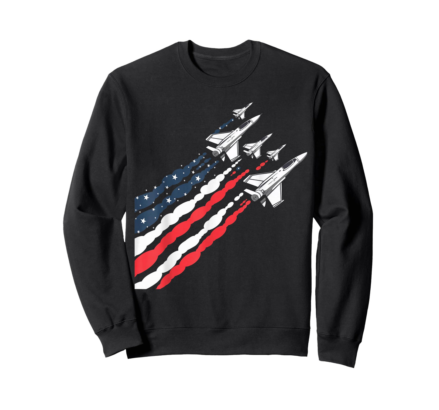 Patriotic Fighter Jet Airplane American Flag Vintage T-Shirt