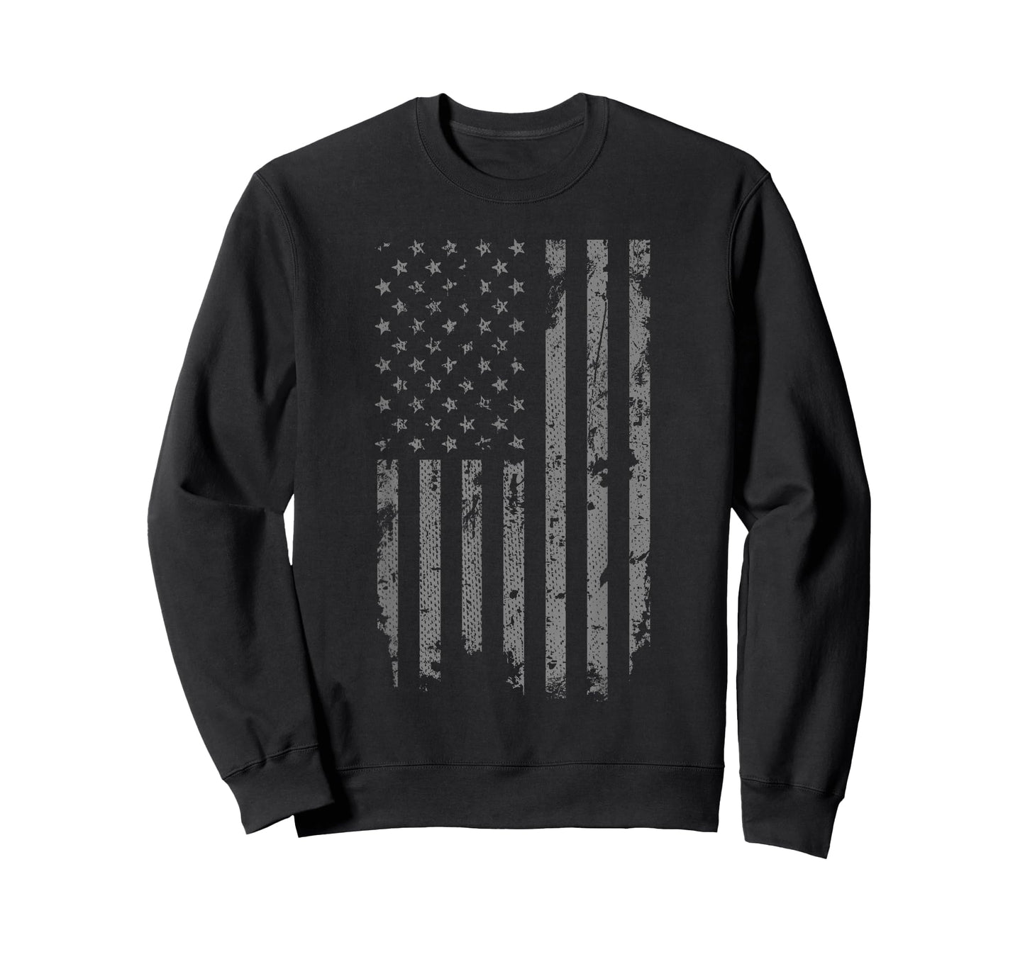 Threadrock Vintage Distressed American Flag T-Shirt - Unisex-Adults & Kids - Black - Small - Short Sleeve