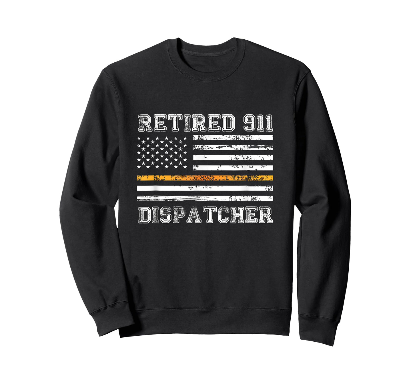 Retired 911 Dispatcher Thin Gold Line American Flag T-Shirt T-Shirt for Women Men