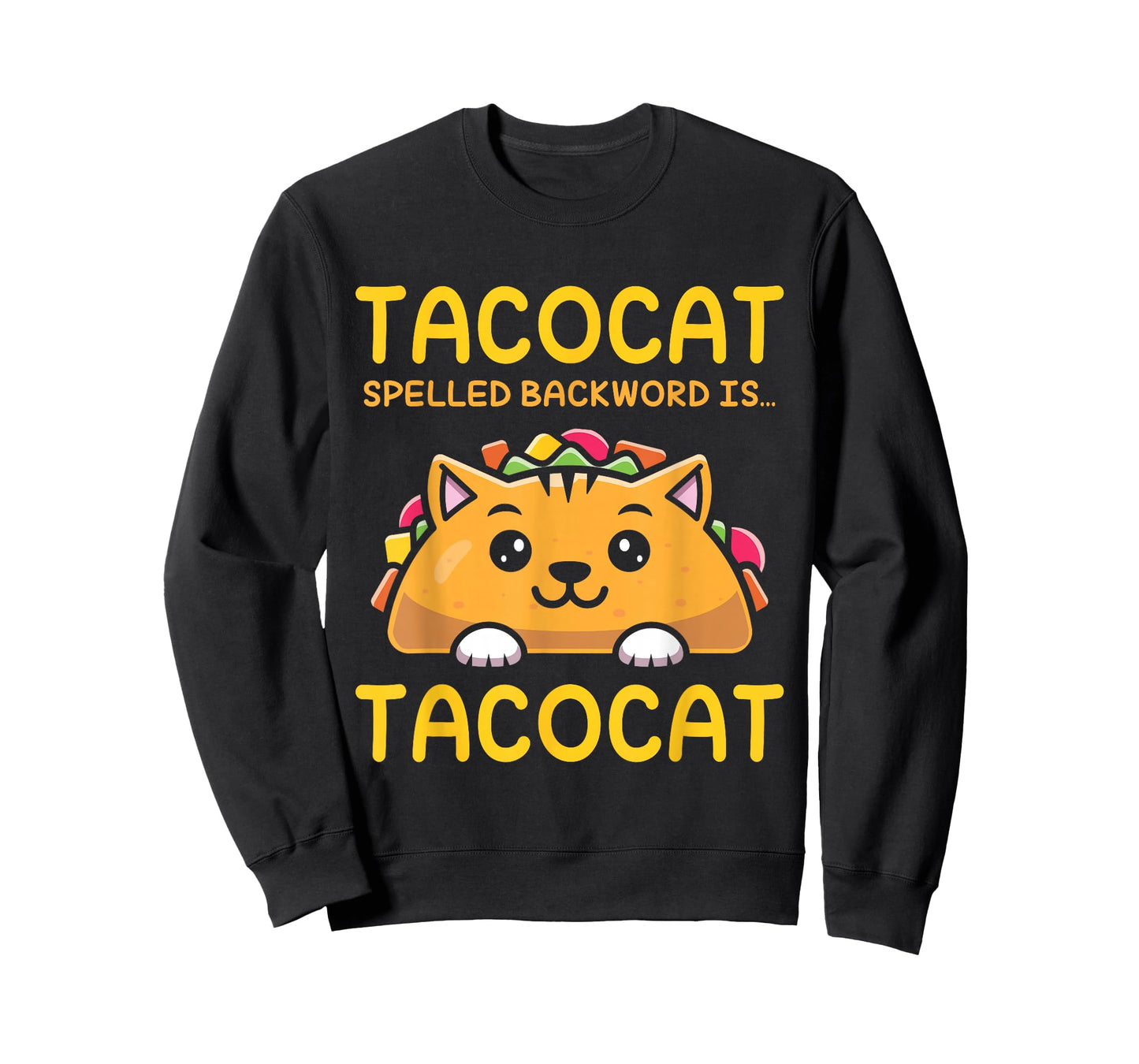 TACOCAT Spelled Backward Is TACOCAT - I Love Cats And Tacos T-Shirt